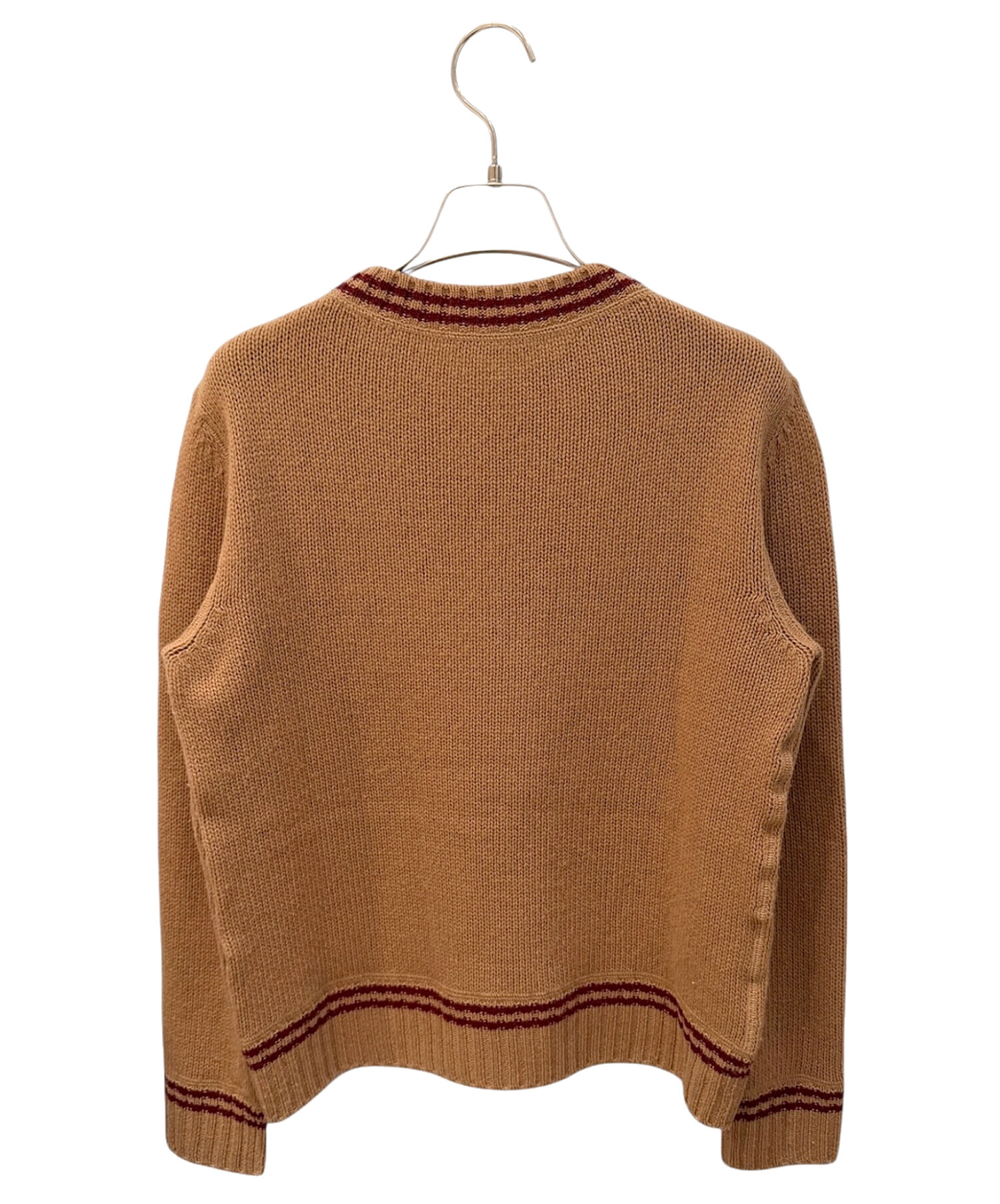 中古・古着通販】PRADA (プラダ) カシミヤ混ロゴニット ブラウン