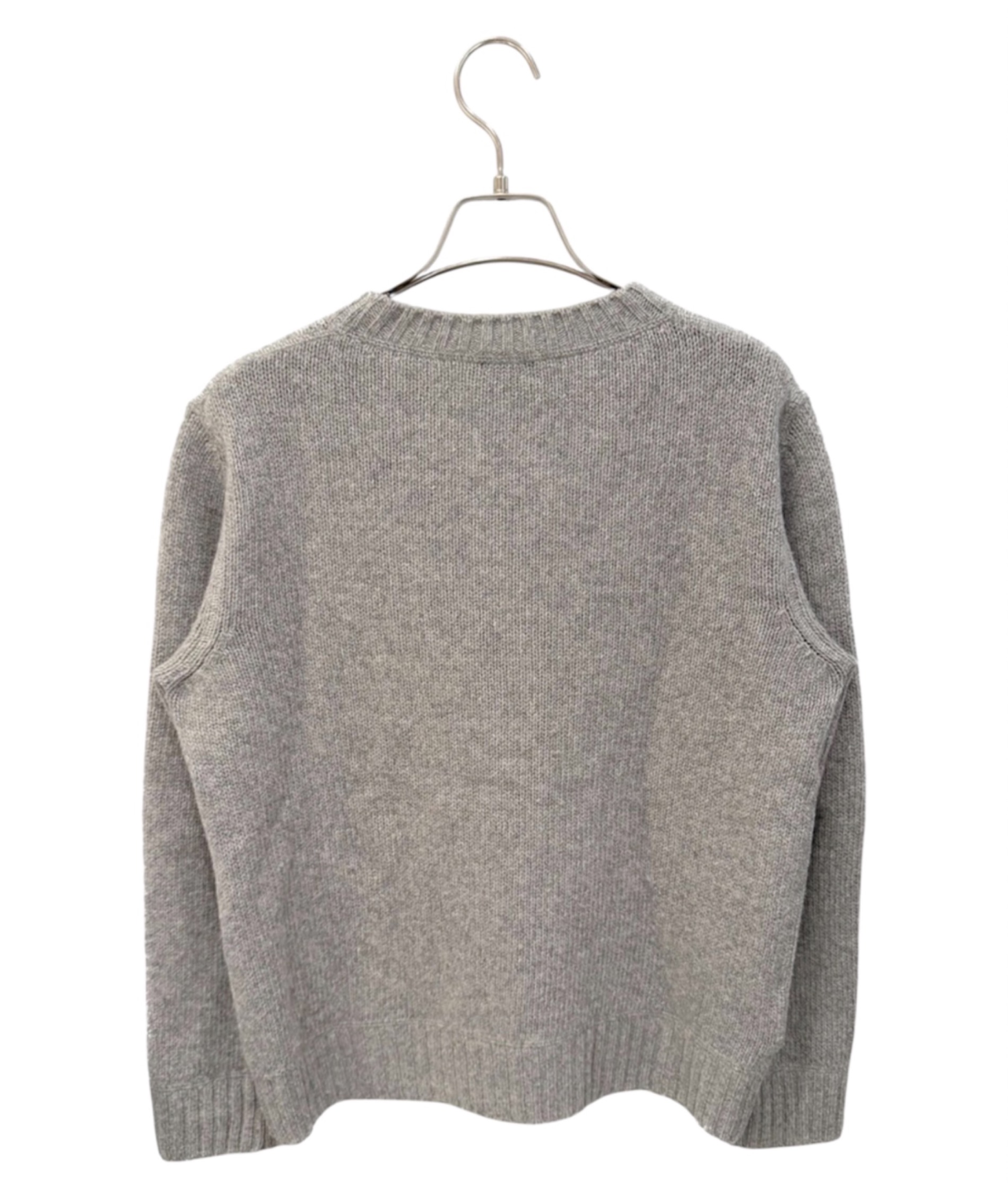 中古・古着通販】PRADA (プラダ) カシミヤ混ロゴニット グレー サイズ