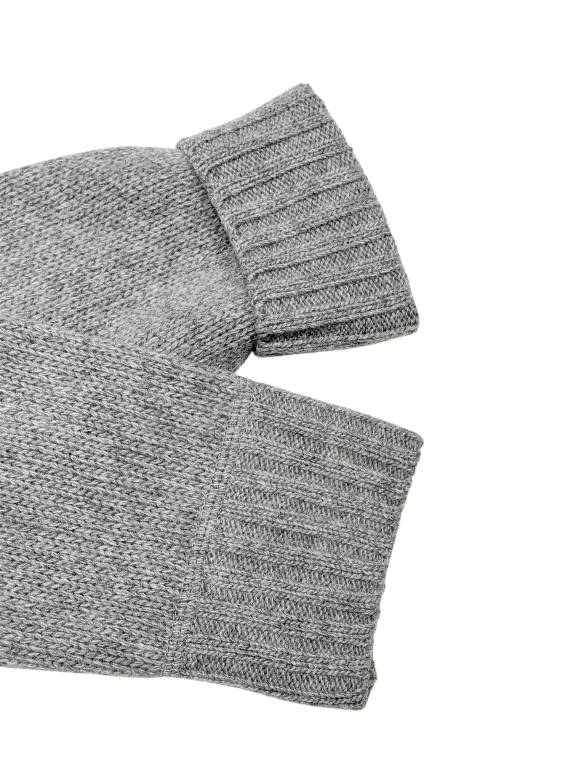 中古・古着通販】PRADA (プラダ) カシミヤ混ロゴニット グレー サイズ