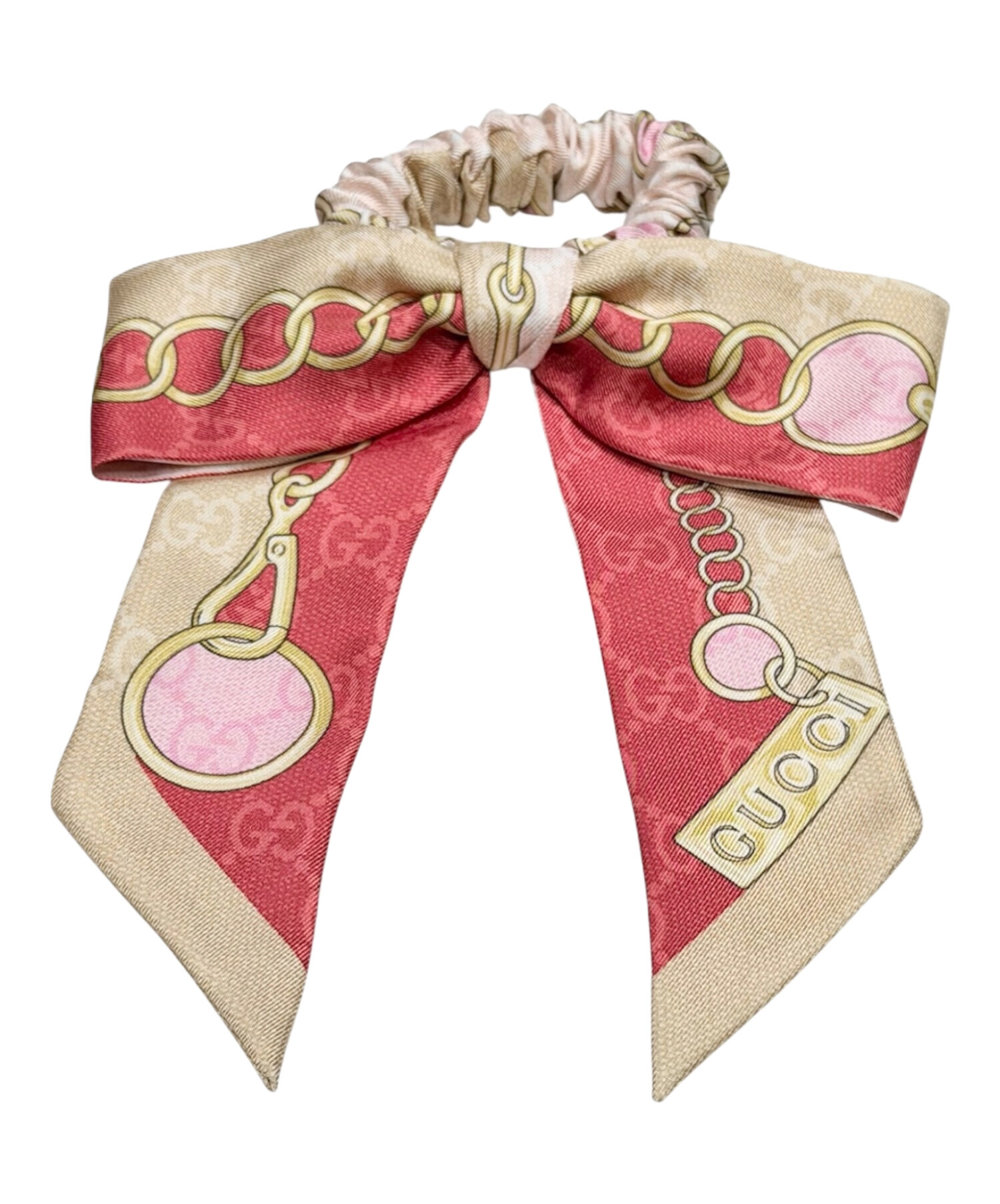 中古・古着通販】GUCCI (グッチ) シュシュ レッド×ピンク｜ブランド