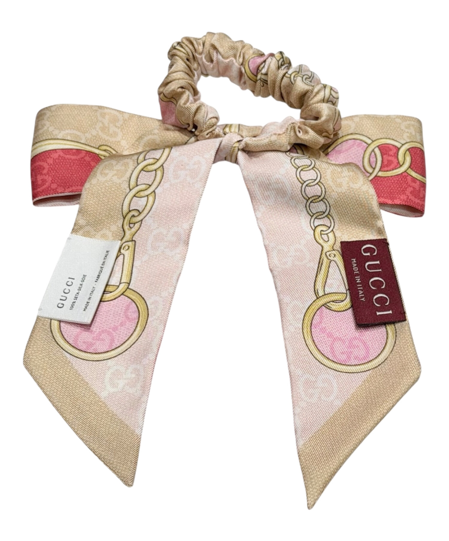 中古・古着通販】GUCCI (グッチ) シュシュ レッド×ピンク｜ブランド