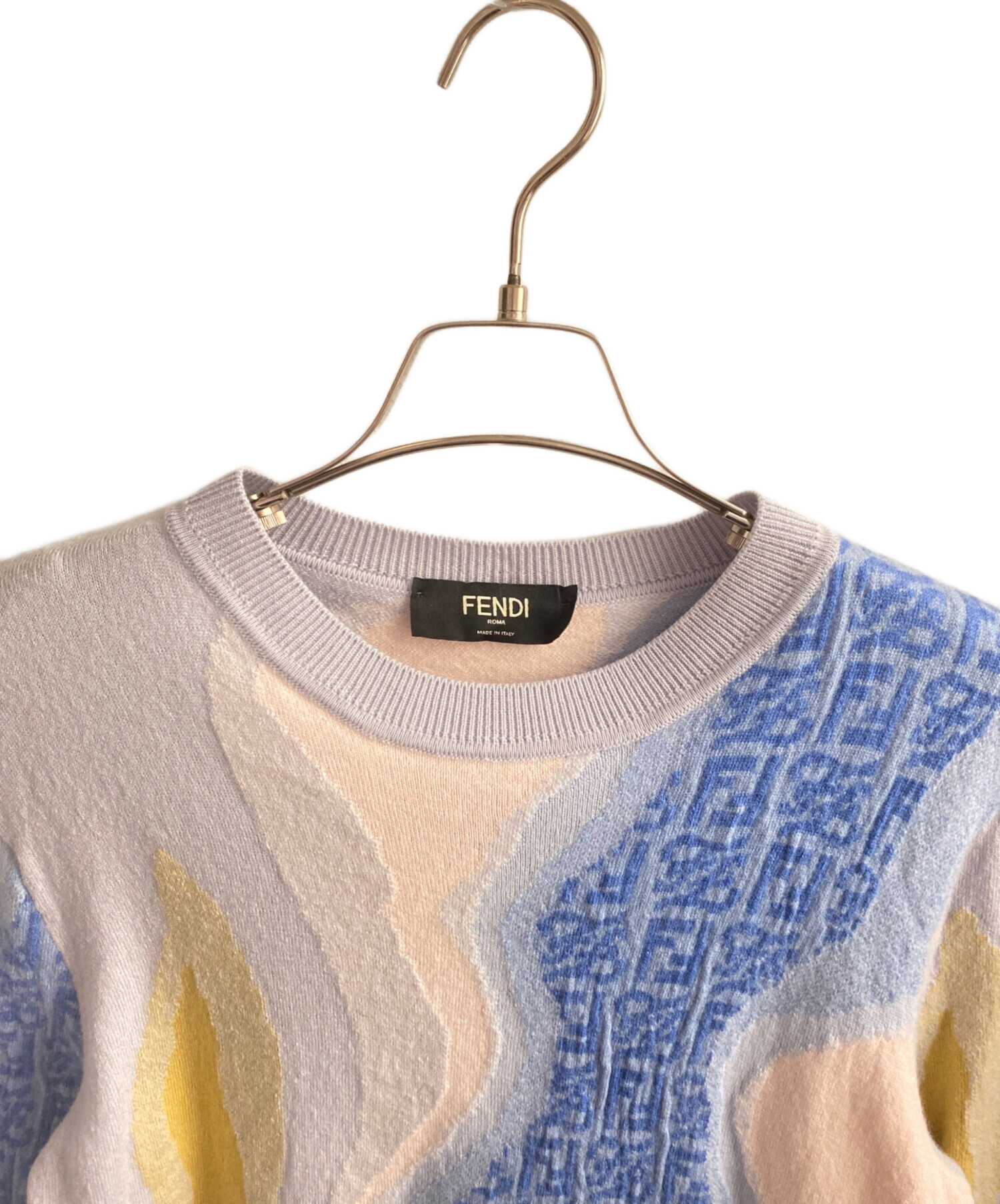 中古・古着通販】FENDI (フェンディ) AIBRクルーネックニット マルチ 