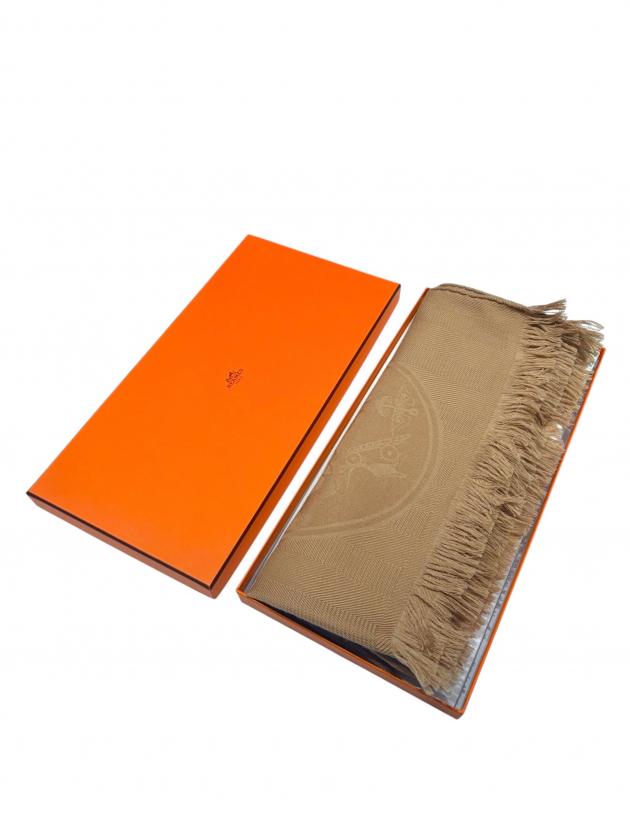 中古・古着通販】HERMES (エルメス) ニューリブリス ストール ブラウン