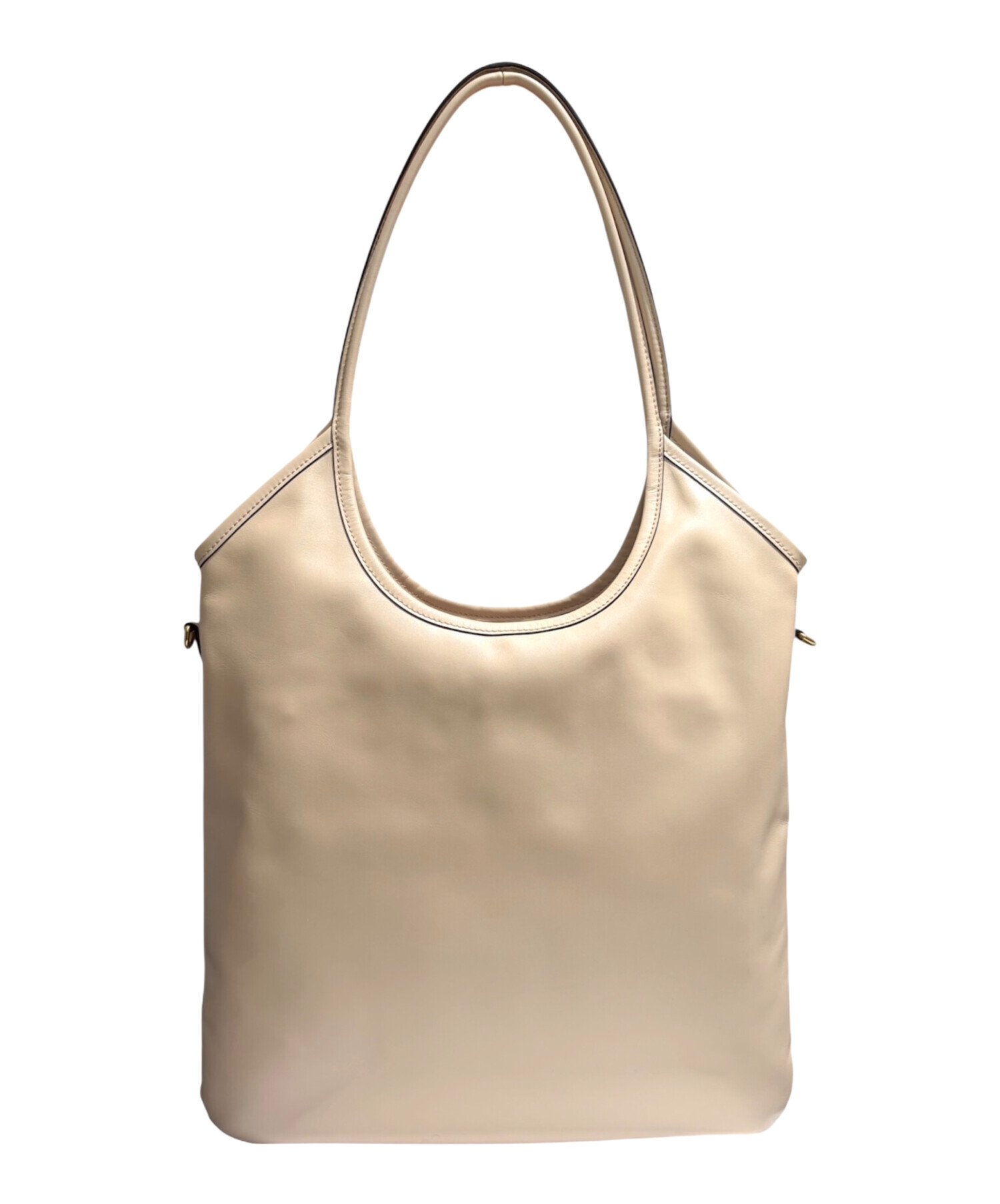 MIU MIU ベージュ レザー トートバッグ 中古・古着通販】MIU MIU (ミュウミュウ) トートバッグ ベージュ