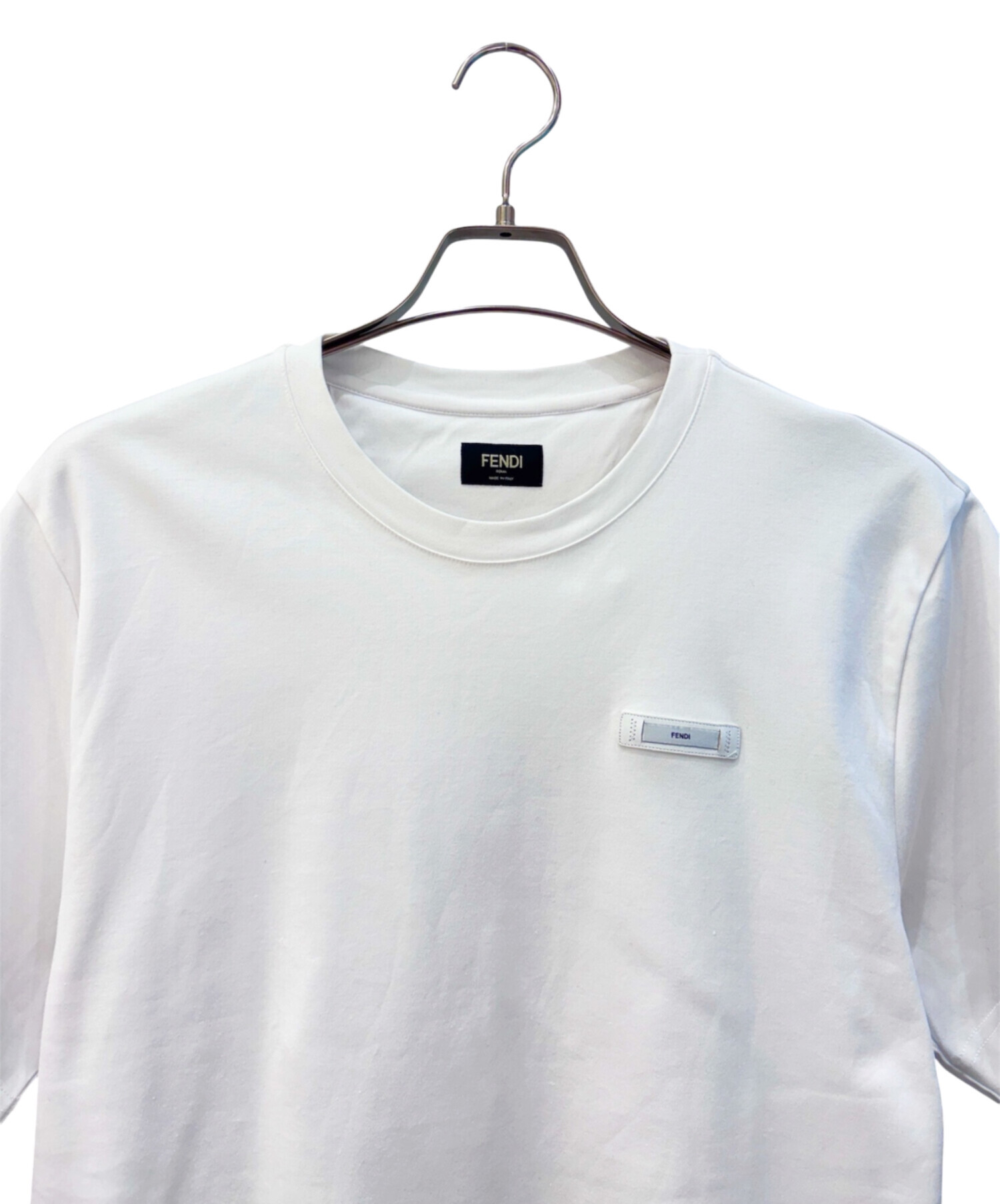 中古・古着通販】FENDI (フェンディ) ロゴラベル カットソー ホワイト 
