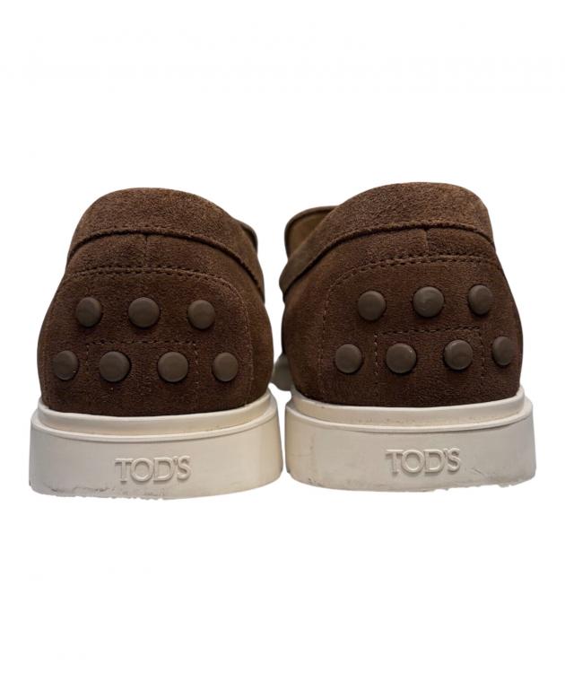 中古・古着通販】TOD'S (トッズ) スエードヴァンプローファー ブラウン