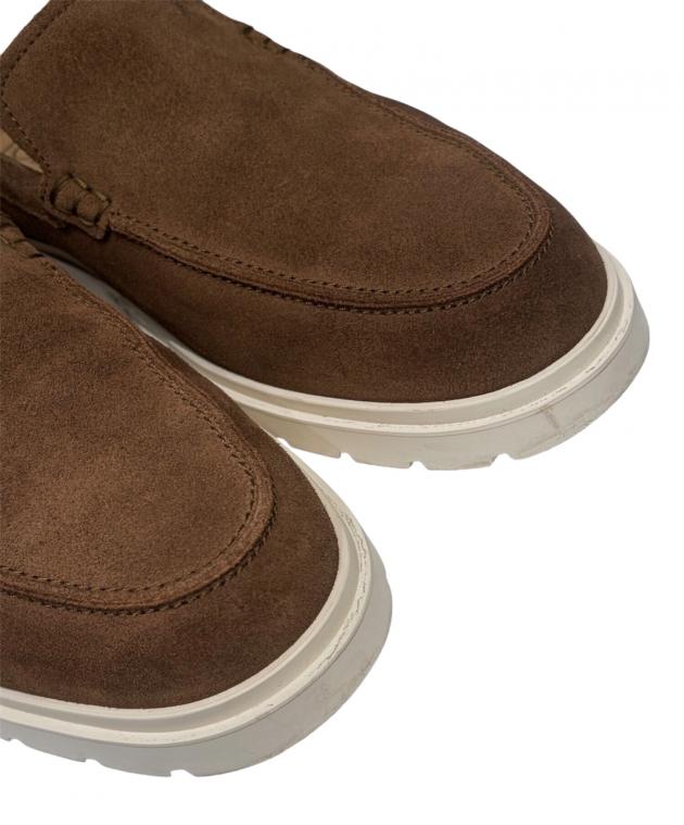 中古・古着通販】TOD'S (トッズ) スエードヴァンプローファー ブラウン