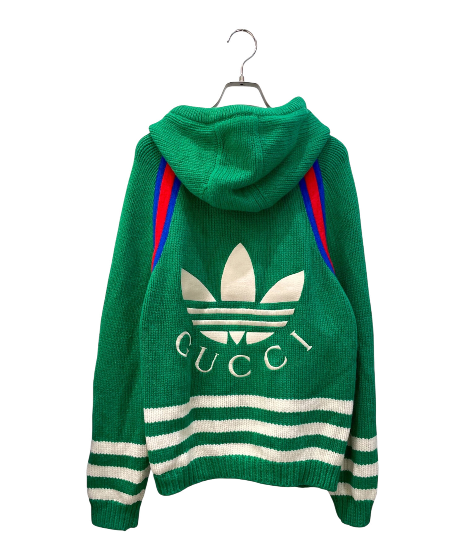 中古・古着通販】GUCCI (グッチ) adidas (アディダス) ロゴ刺繍ニット
