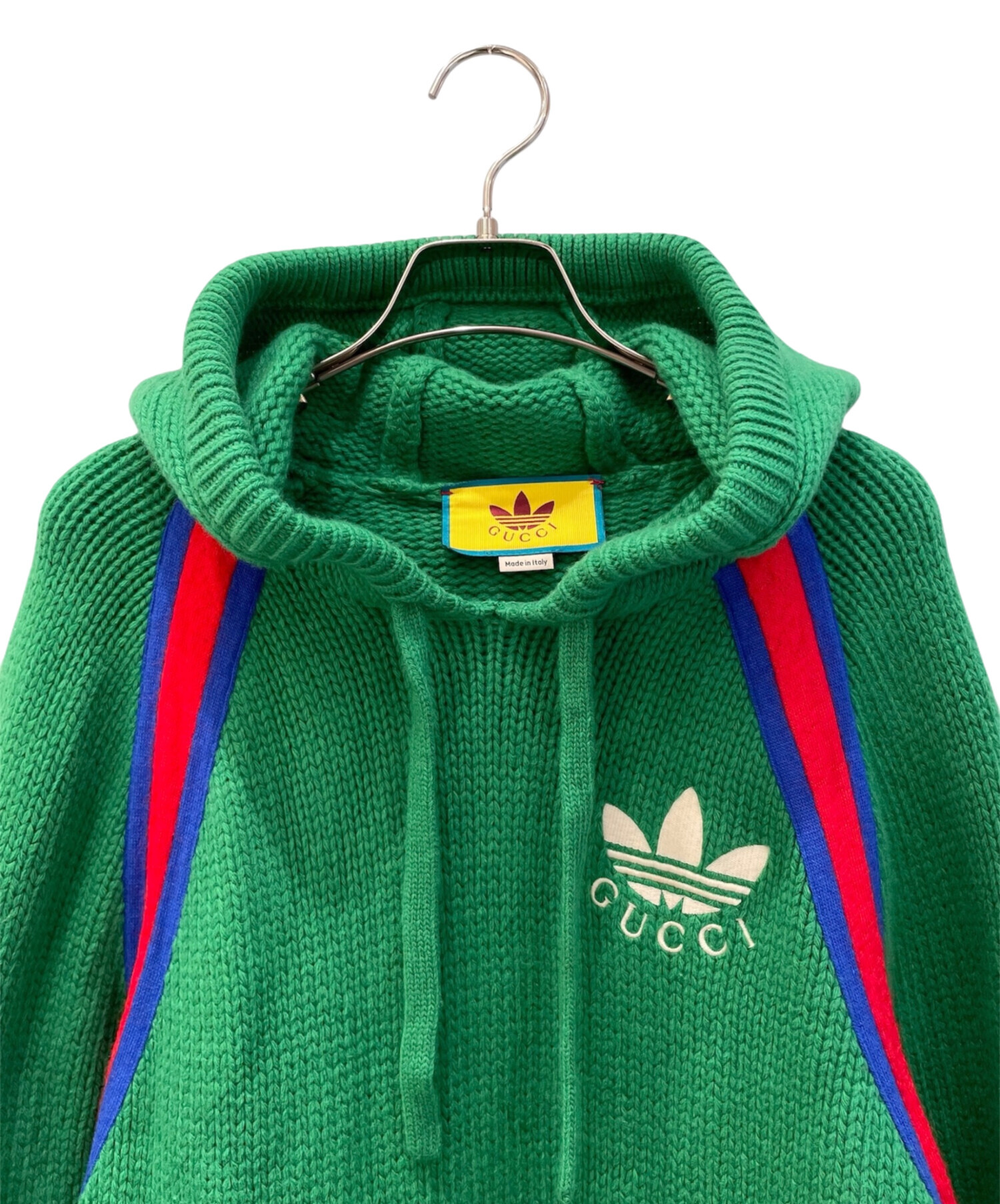 中古・古着通販】GUCCI (グッチ) adidas (アディダス) ロゴ刺繍ニット