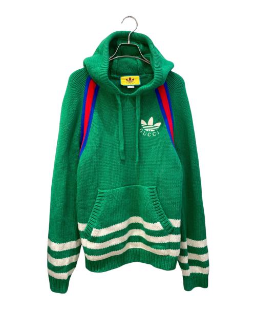 ●GUCCI17awうさぎ刺繍アップリケ緑スウェットプルパーカーXS●グッチ GUCCI - ○GUCCI17awうさぎ刺繍アップリケ緑スウェットプルパーカーXS