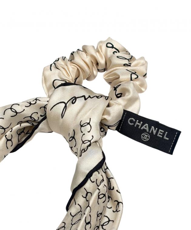 CHANEL スカーフ　未使用品　サイズ86✖️86 中古・古着通販】CHANEL (シャネル) スカーフシュシュ ブラック