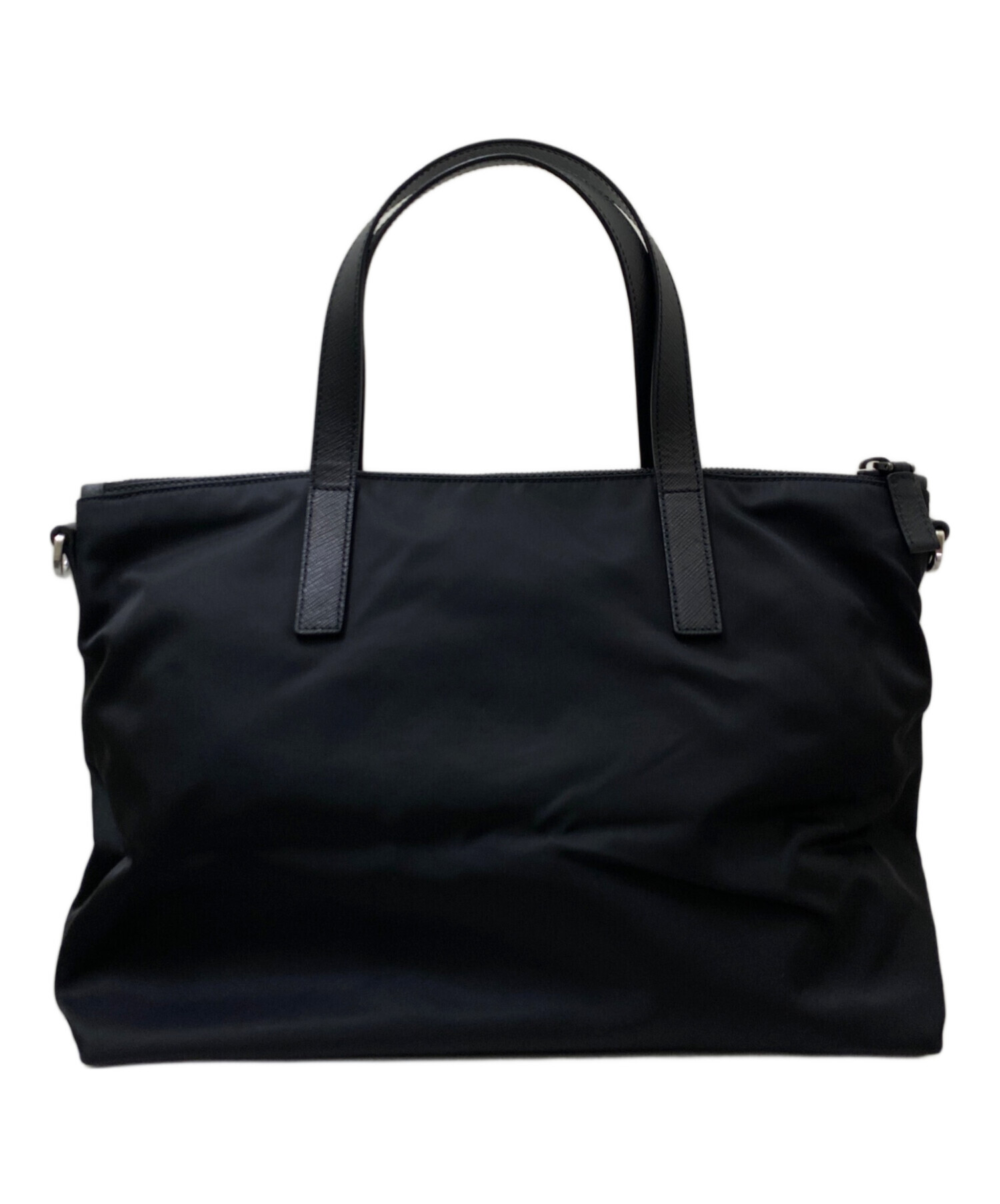 PRADAプラダトートバッグテスートナッパ ナイロン　グレー×黒2WAY 中古・古着通販】PRADA (プラダ) テスート ロボット2WAYトートバッグ