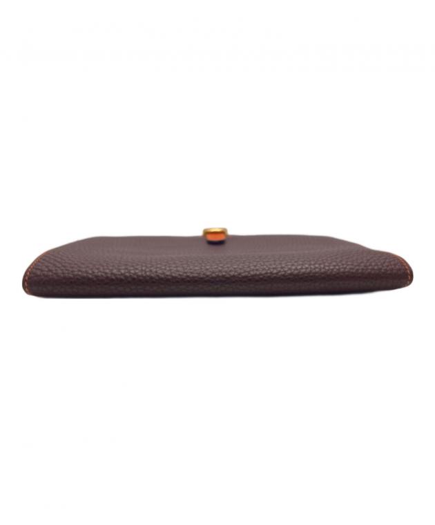 最終値下げ エルメス HERMES ドゴン GM ブラウン  長財布 中古 格安 中古・古着通販】HERMES (エルメス) ドゴンGM/長財布/□I刻印/2005年