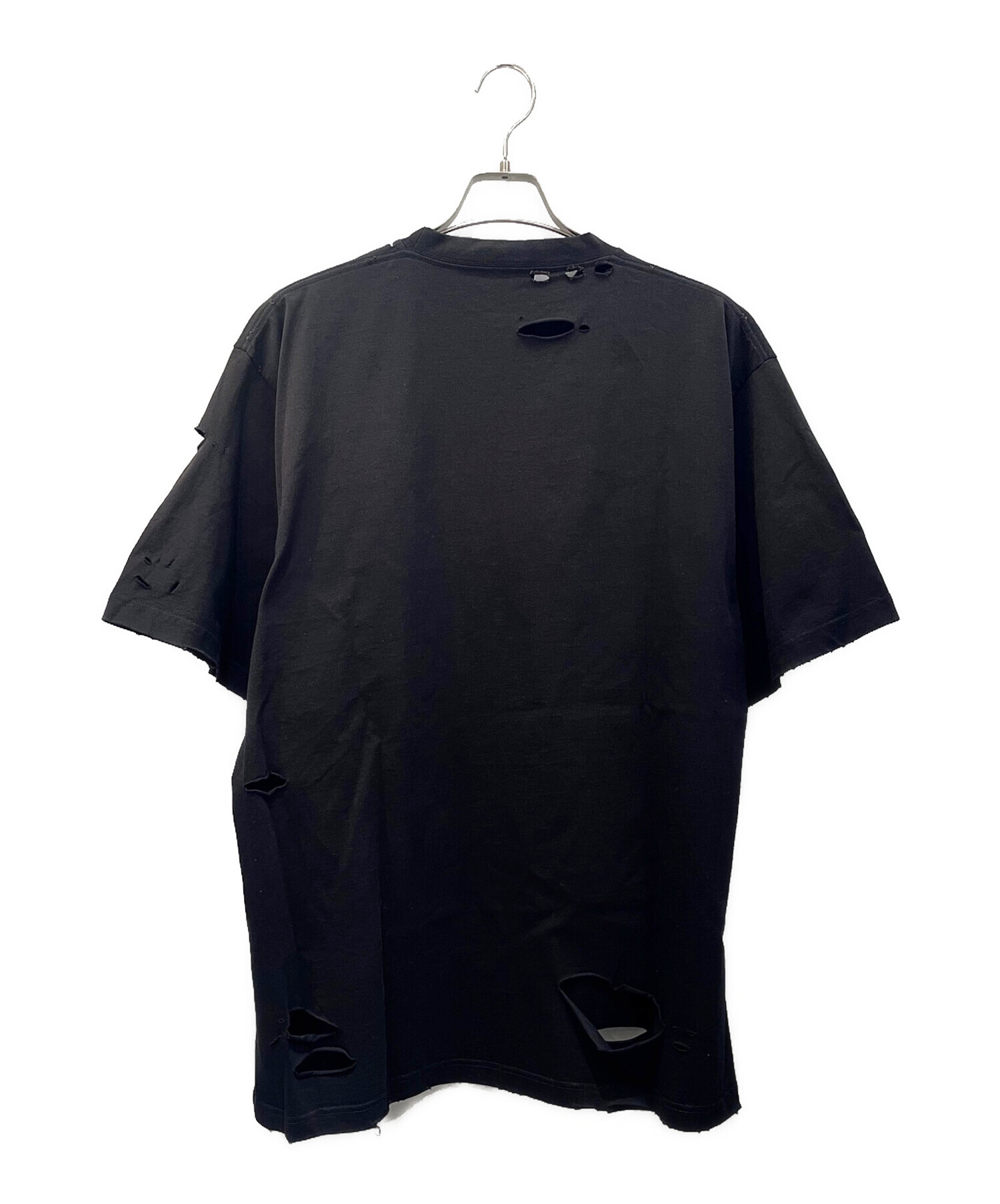 中古・古着通販】BALENCIAGA (バレンシアガ) ロゴプリント デストロイ 中古・古着通販】BALENCIAGA (バレンシアガ) ロゴプリント デストロイ