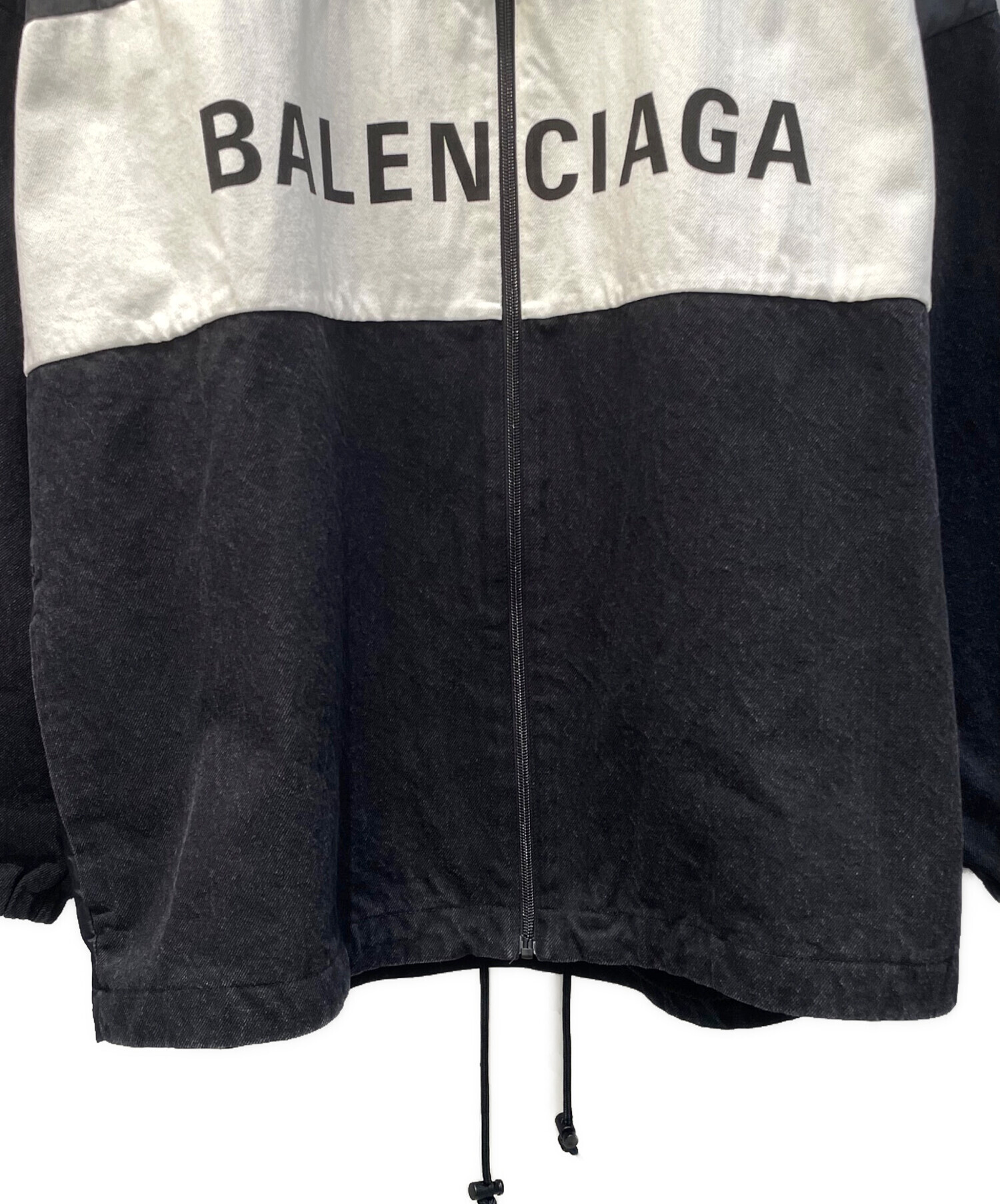 中古・古着通販】BALENCIAGA (バレンシアガ) デニム切替ロゴジャケット