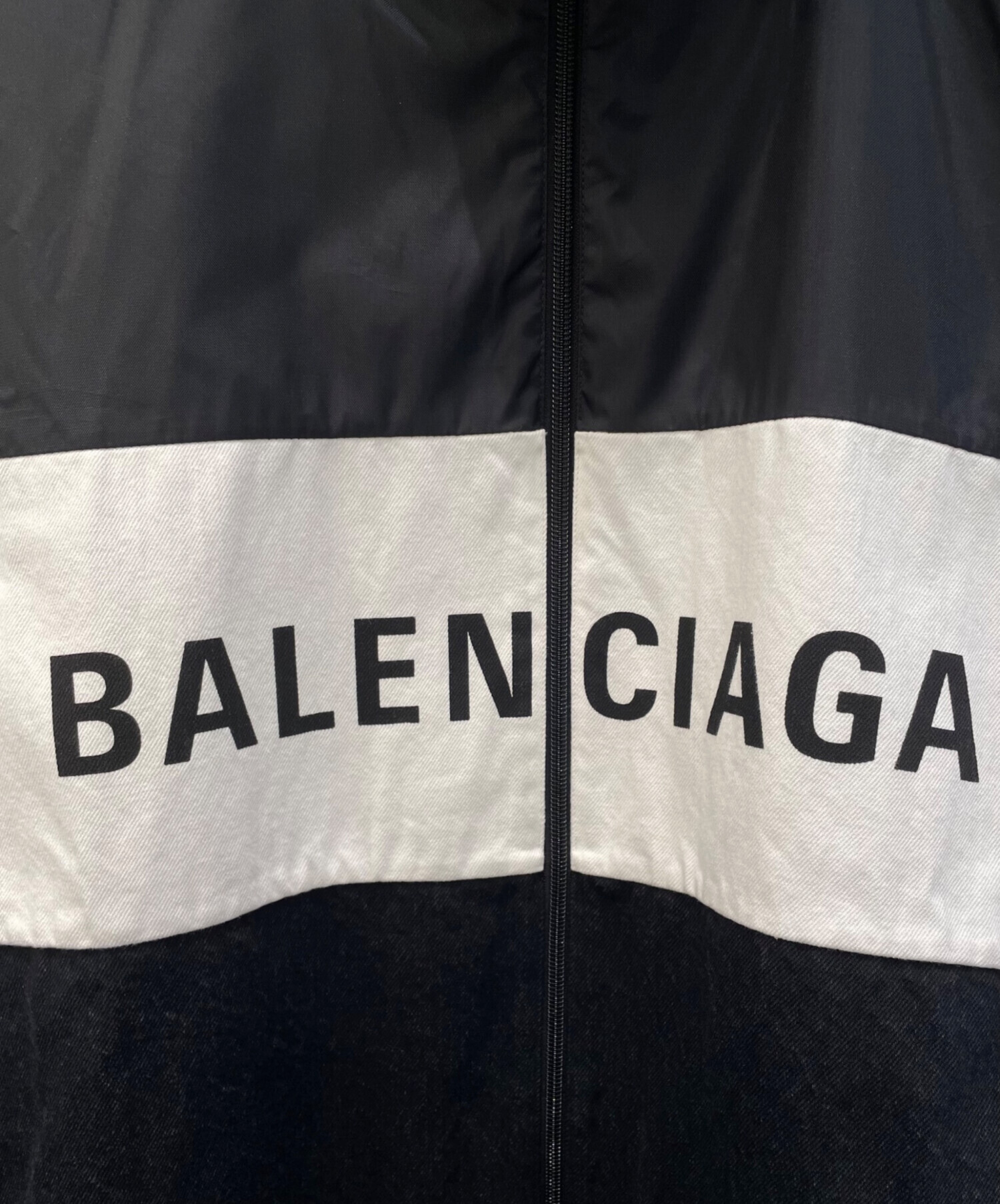 中古・古着通販】BALENCIAGA (バレンシアガ) デニム切替ロゴジャケット