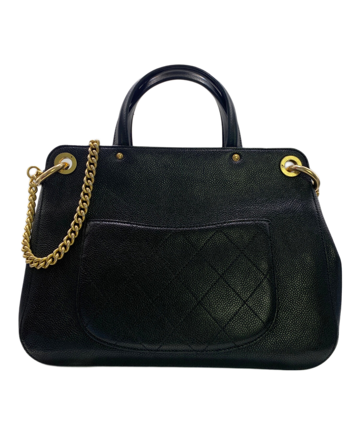 シャネル CHANEL ハンドバッグ ココマーク 2WAY バニティ ショルダーバッグ ヴィンテージ ブラック CHANEL シャネル ハンドバッグ ブラック ココマーク レザー バニティ