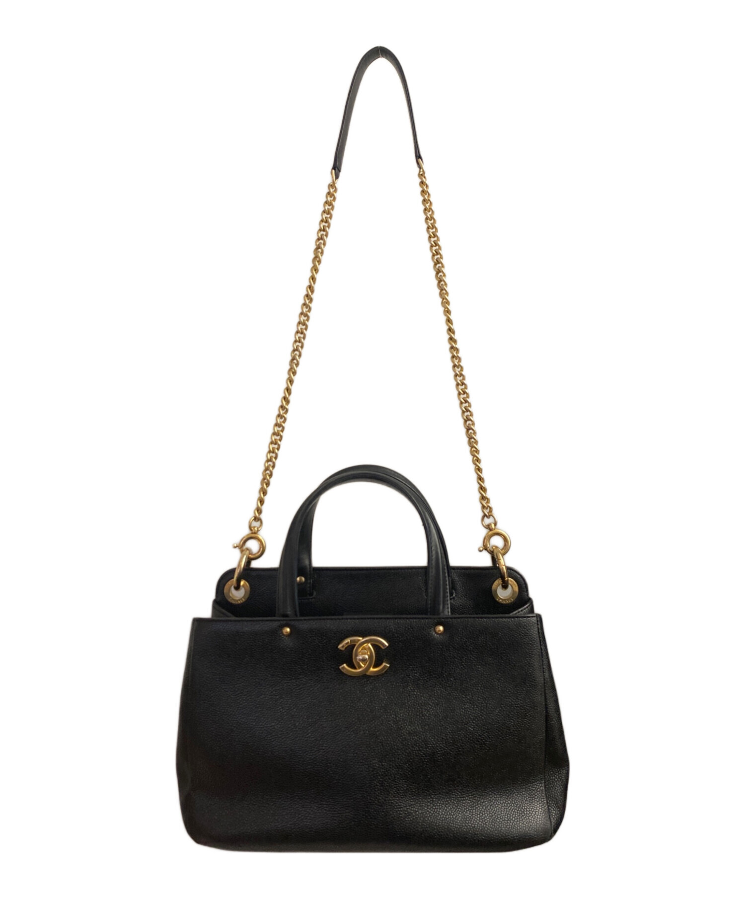 シャネル　ショルダーバッグ 2way 中古・古着通販】CHANEL (シャネル) 2WAYショルダーバッグ ブラック