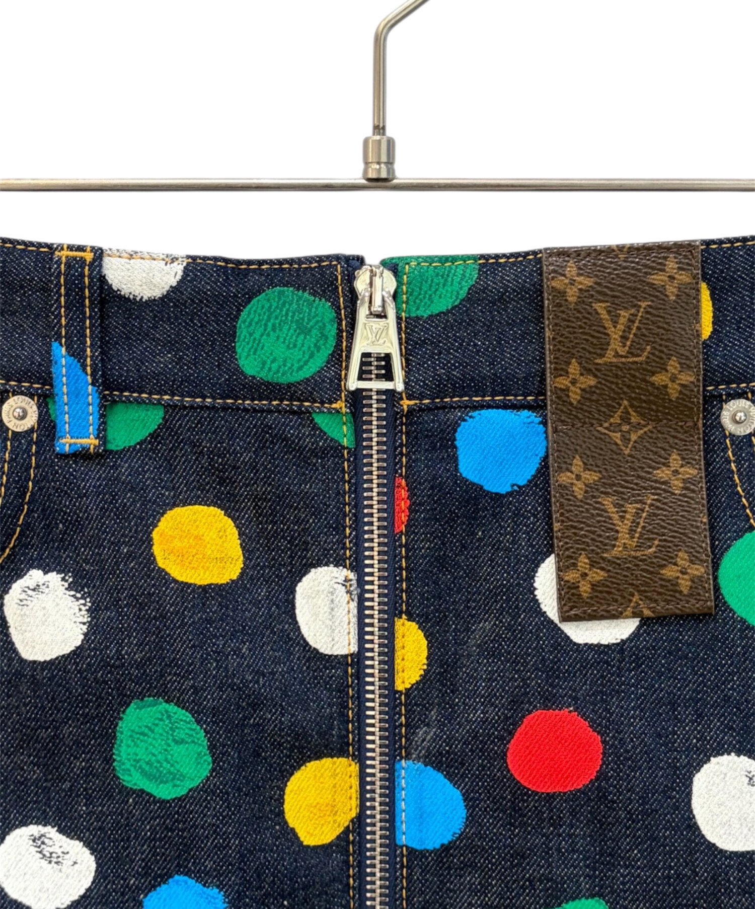 【最終処分】ルイヴィトン ボタンフロント デニムミニスカート 34 中古・古着通販】LOUIS VUITTON (ルイ ヴィトン) 草間彌生