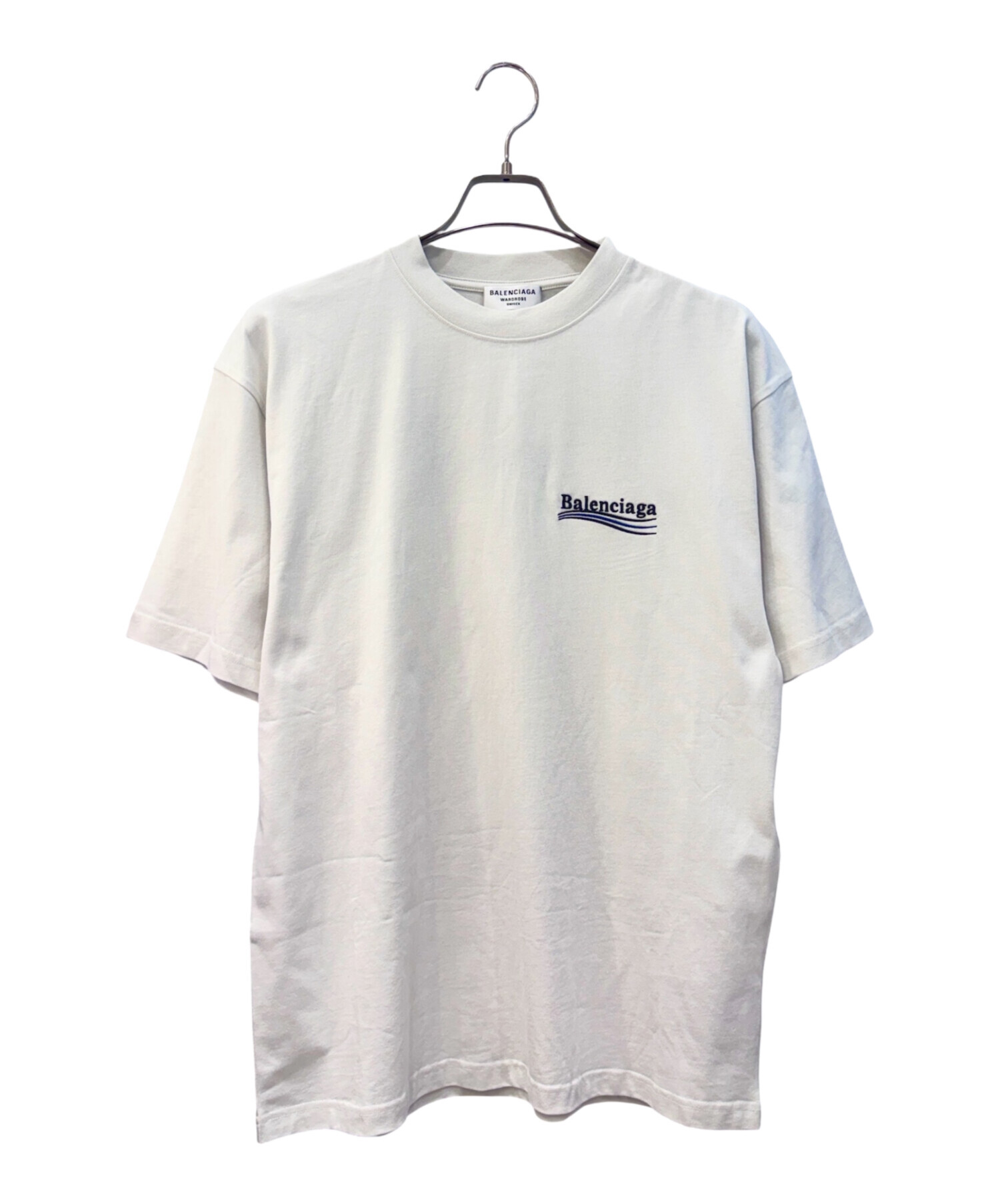 BALENCIAGA バレンシアガ リップ 半袖Tシャツ カットソー 白 中古・古着通販】BALENCIAGA (バレンシアガ) ラージフィット
