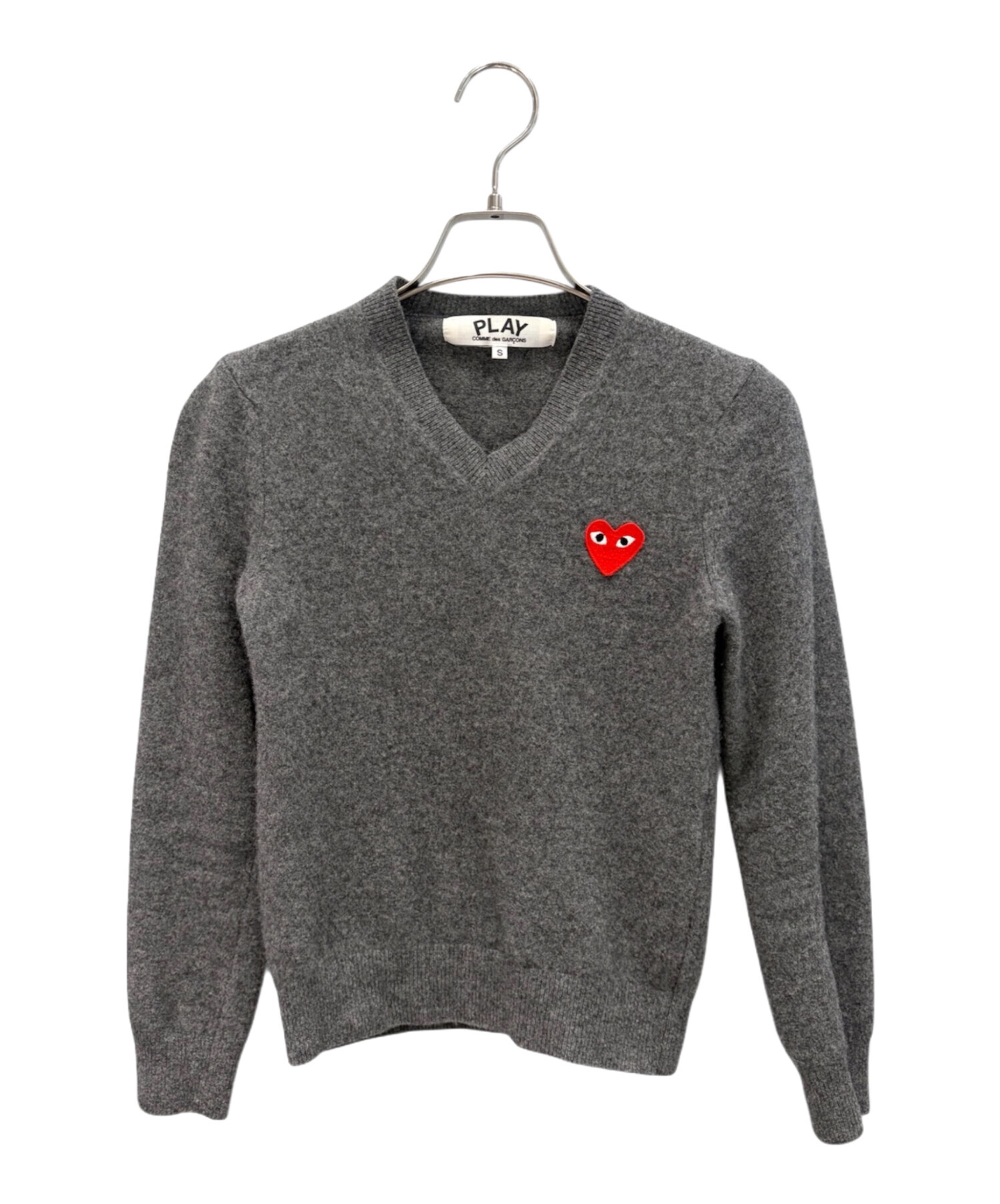 プレイコモデイギャルソン　メンズVネックセーター 中古・古着通販】PLAY COMME des GARCONS (プレイコムデギャルソン
