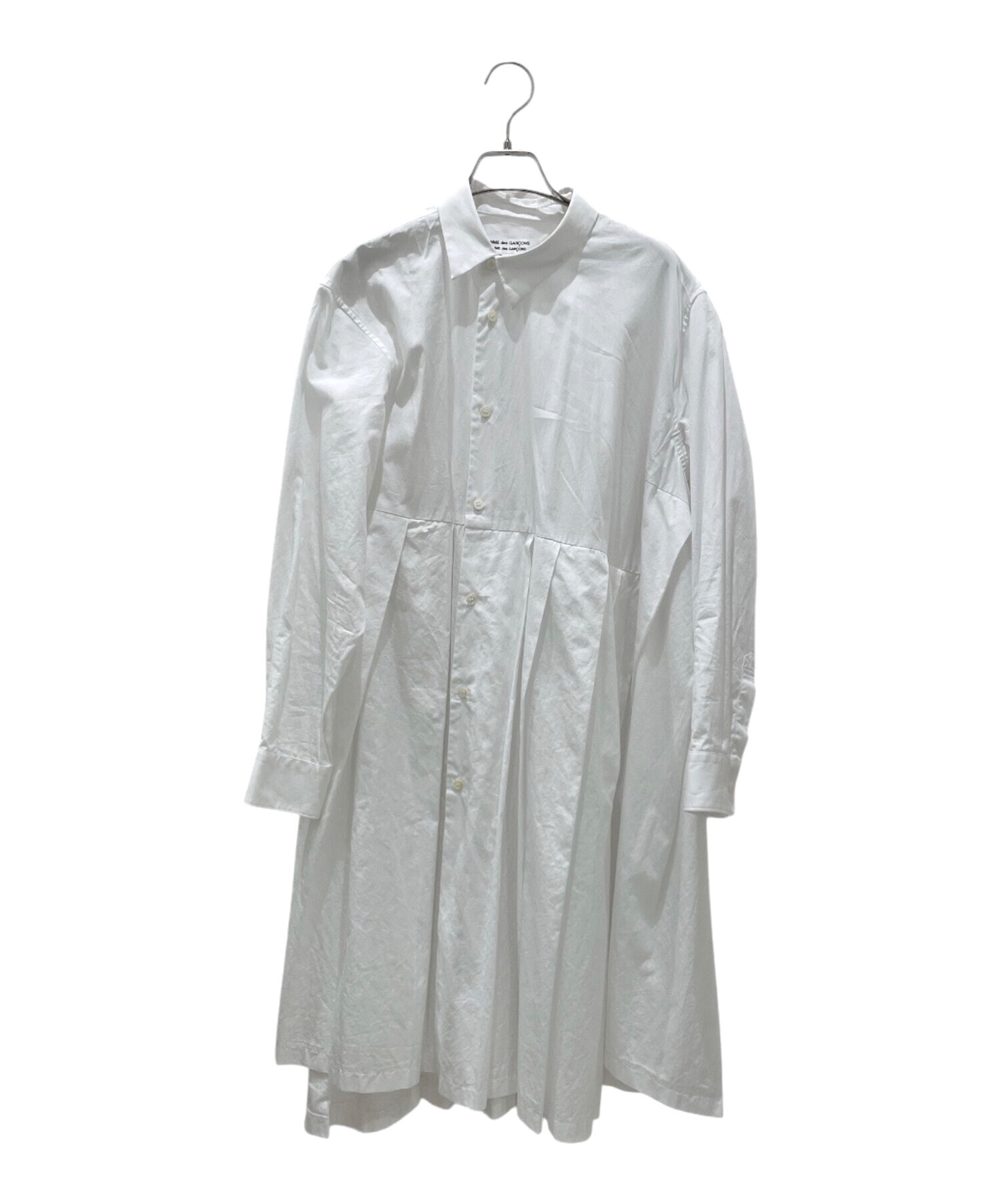 美品　コムデギャルソン　変形シャツワンピース　ホワイト　モード　XS 中古・古着通販】COMME des GARCONS COMME des GARCONS