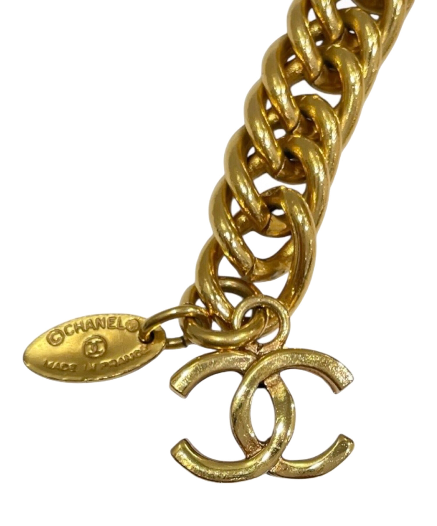 美品　シャネル　チェーン　ベルト　ゴールド　ヴィンテージ 中古・古着通販】CHANEL (シャネル) コインモチーフチェーンベルト