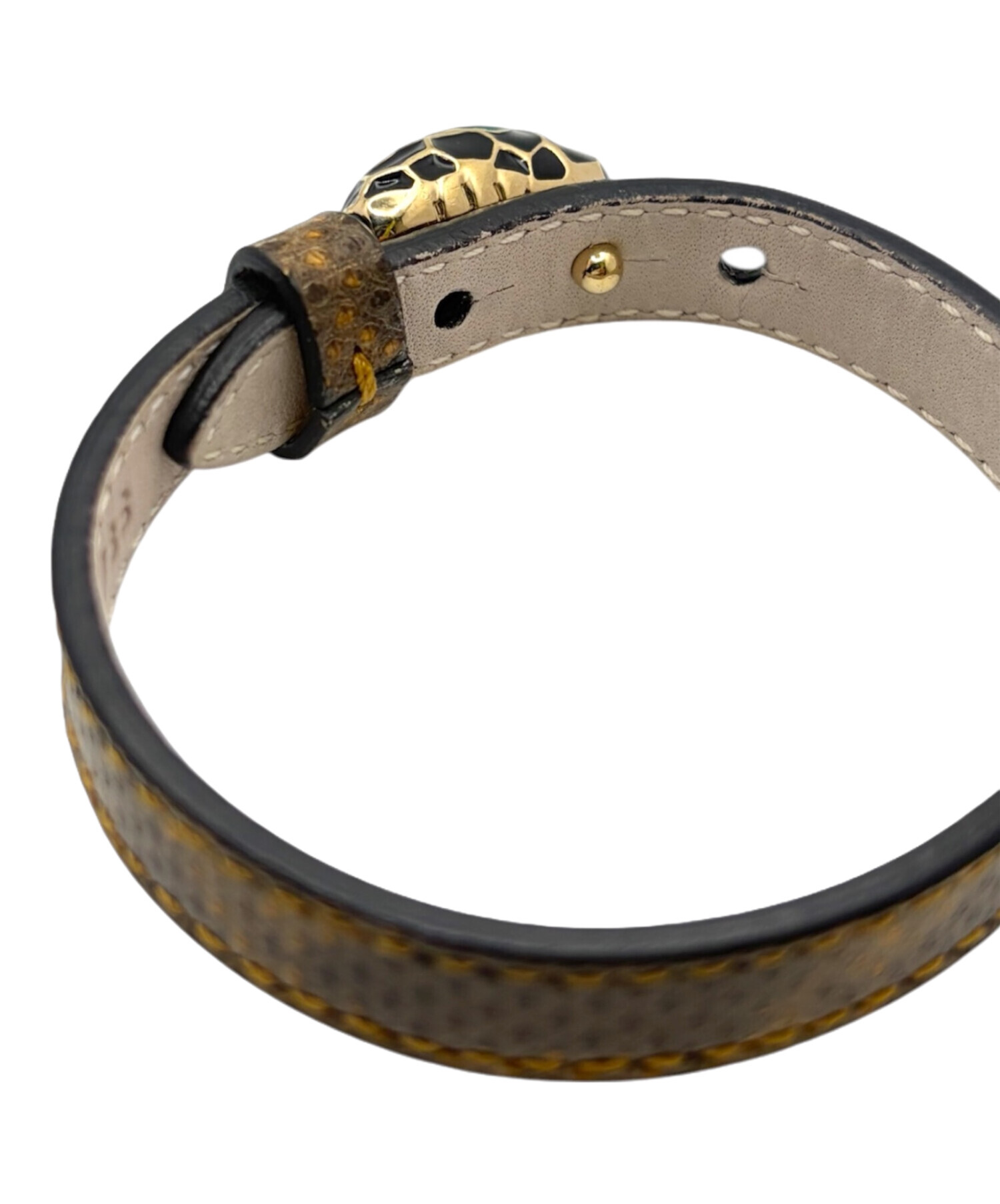 中古・古着通販】BVLGARI (ブルガリ) セルペンティレザーブレスレット