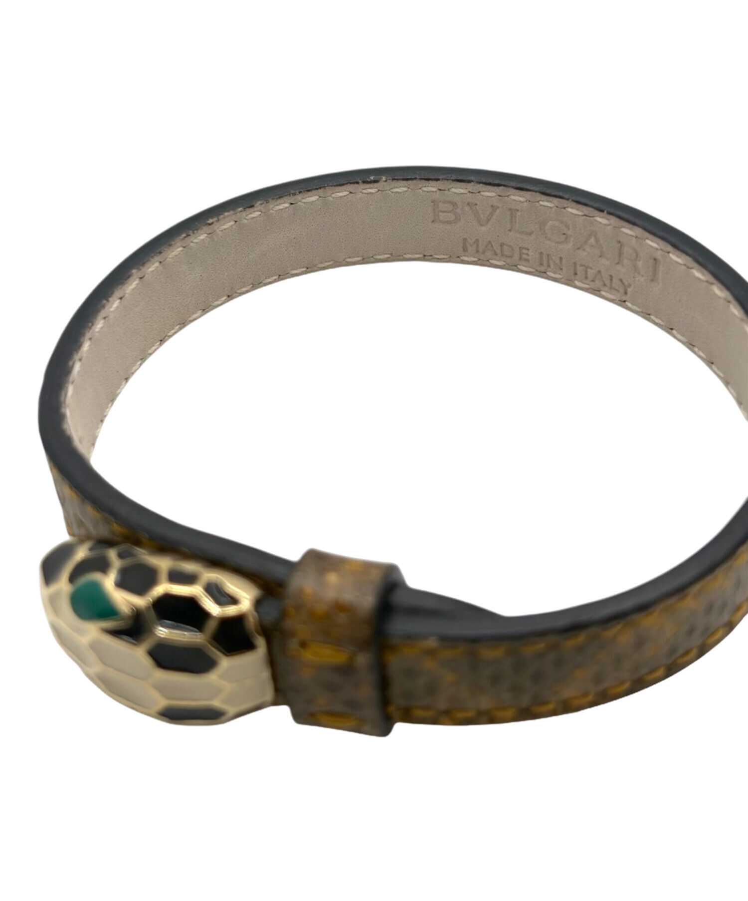 中古・古着通販】BVLGARI (ブルガリ) セルペンティレザーブレスレット