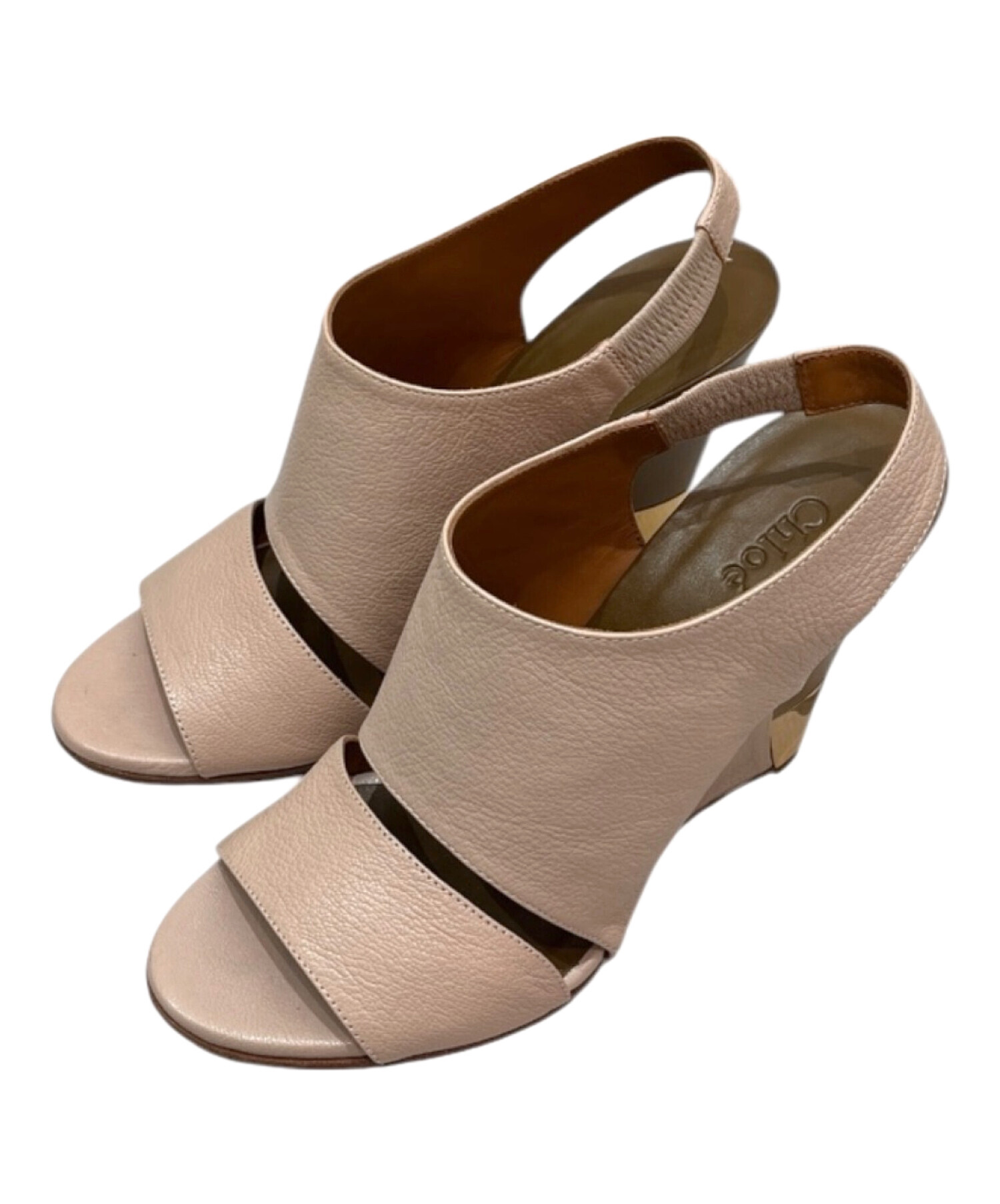 【see by Chloe】ウェッジソールサンダル 中古・古着通販】Chloe (クロエ) ウェッジソールサンダル ベージュ