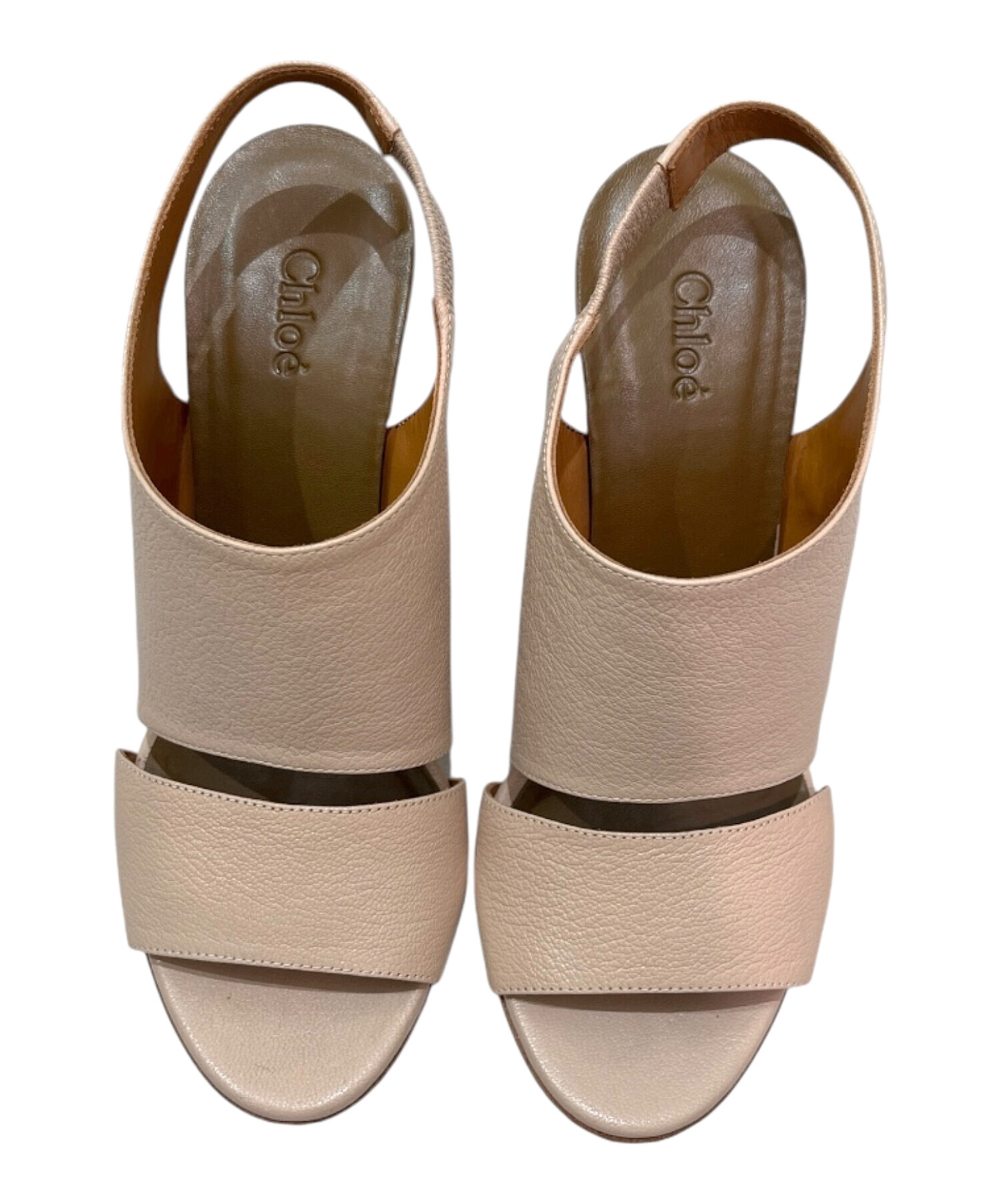 中古・古着通販】Chloe (クロエ) ウェッジソールサンダル ベージュ