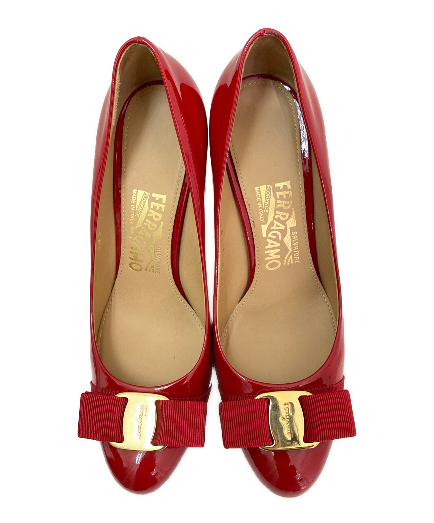 中古・古着通販】Ferragamo (フェラガモ) ハイヒールパンプス レッド