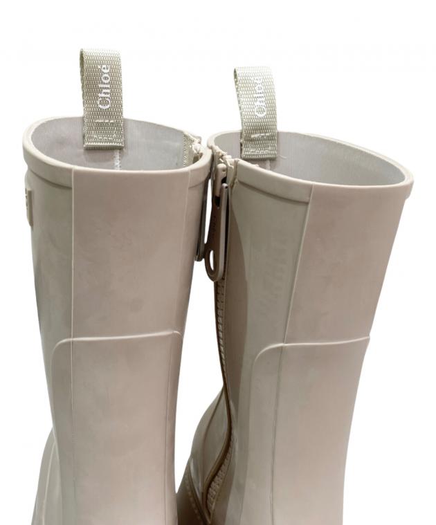 中古・古着通販】Chloe (クロエ) レインブーツ ベージュ サイズ:37