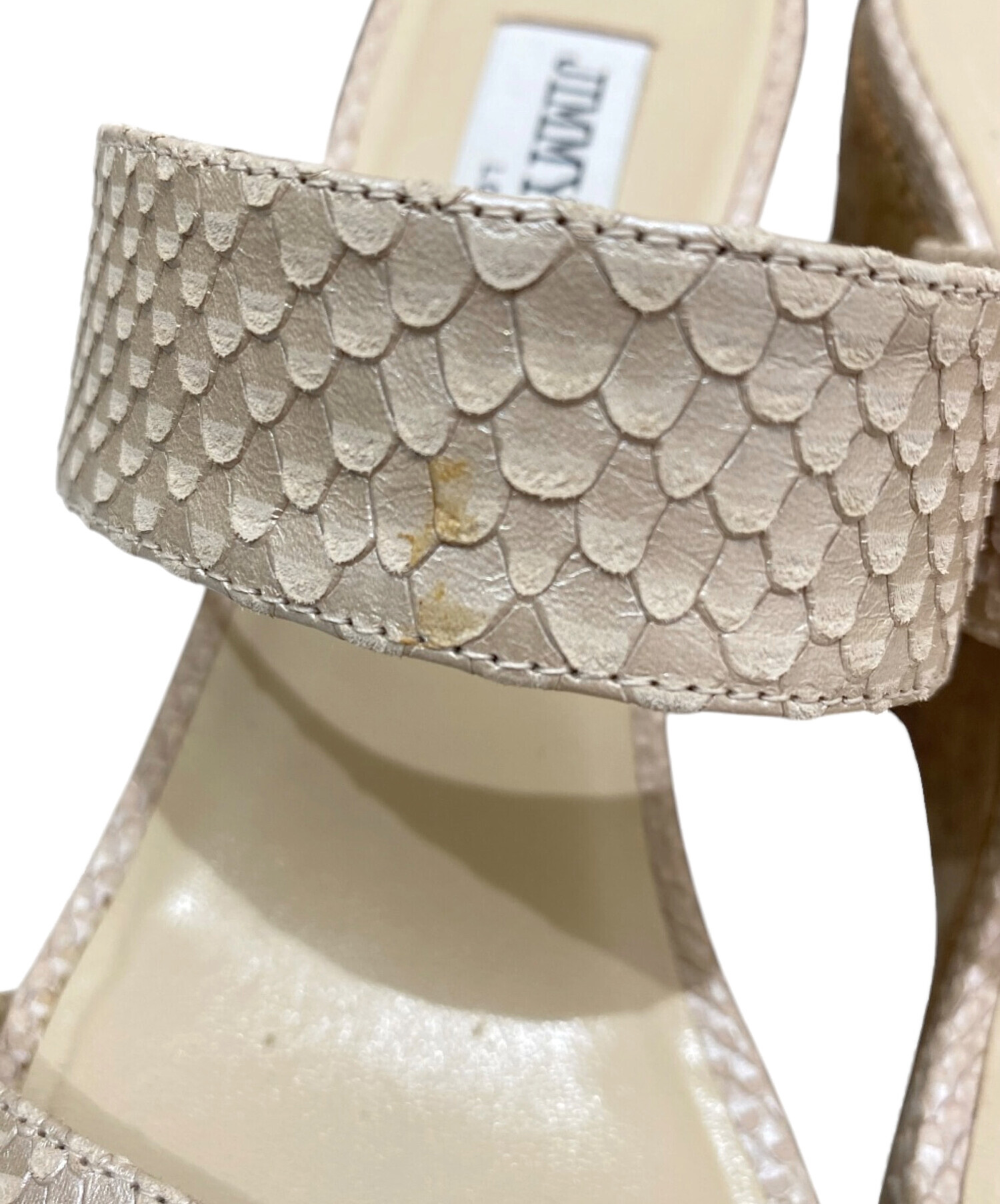 中古・古着通販】JIMMY CHOO (ジミーチュウ) パイソン柄コルクウェッジ