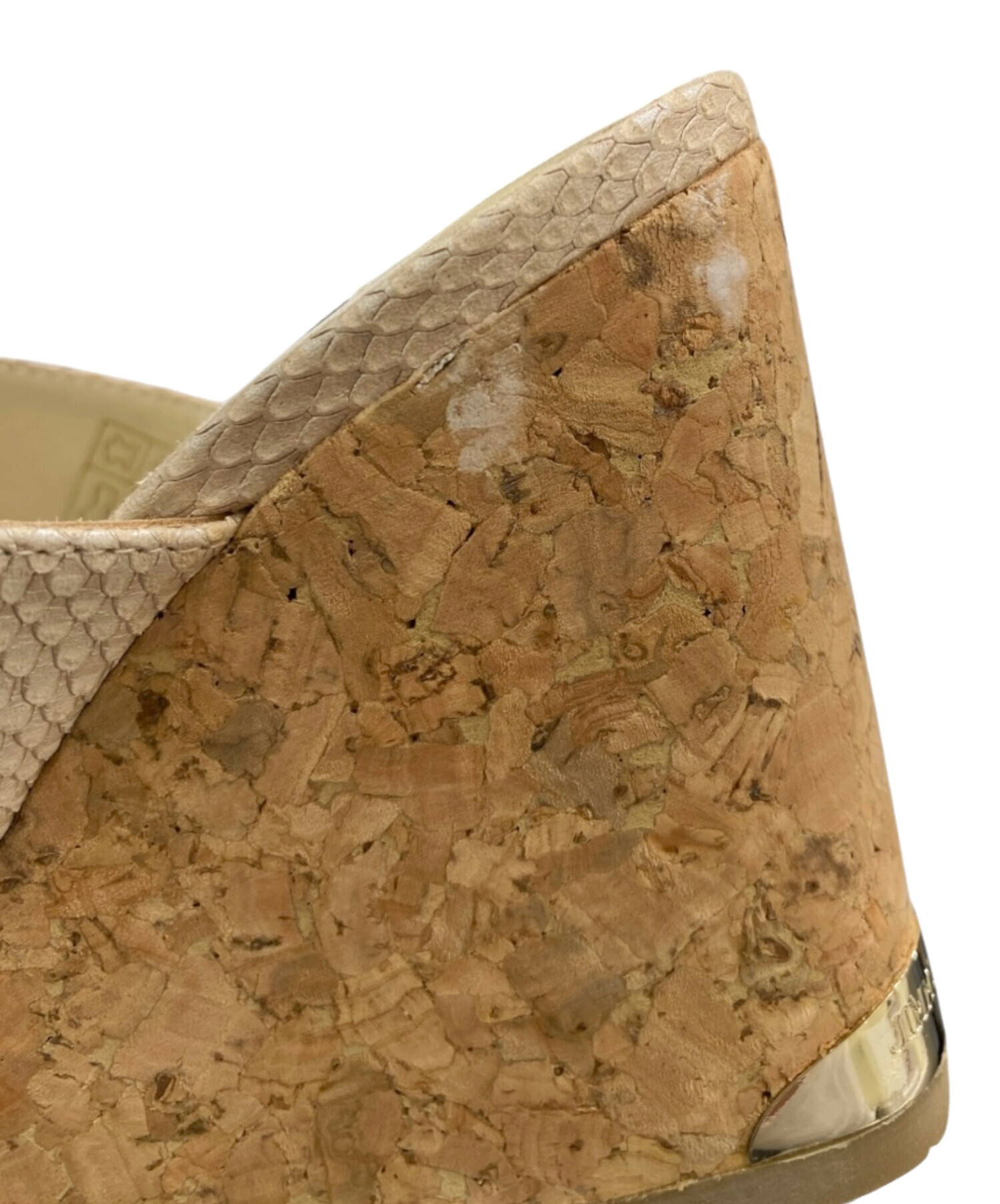 中古・古着通販】JIMMY CHOO (ジミーチュウ) パイソン柄コルクウェッジ