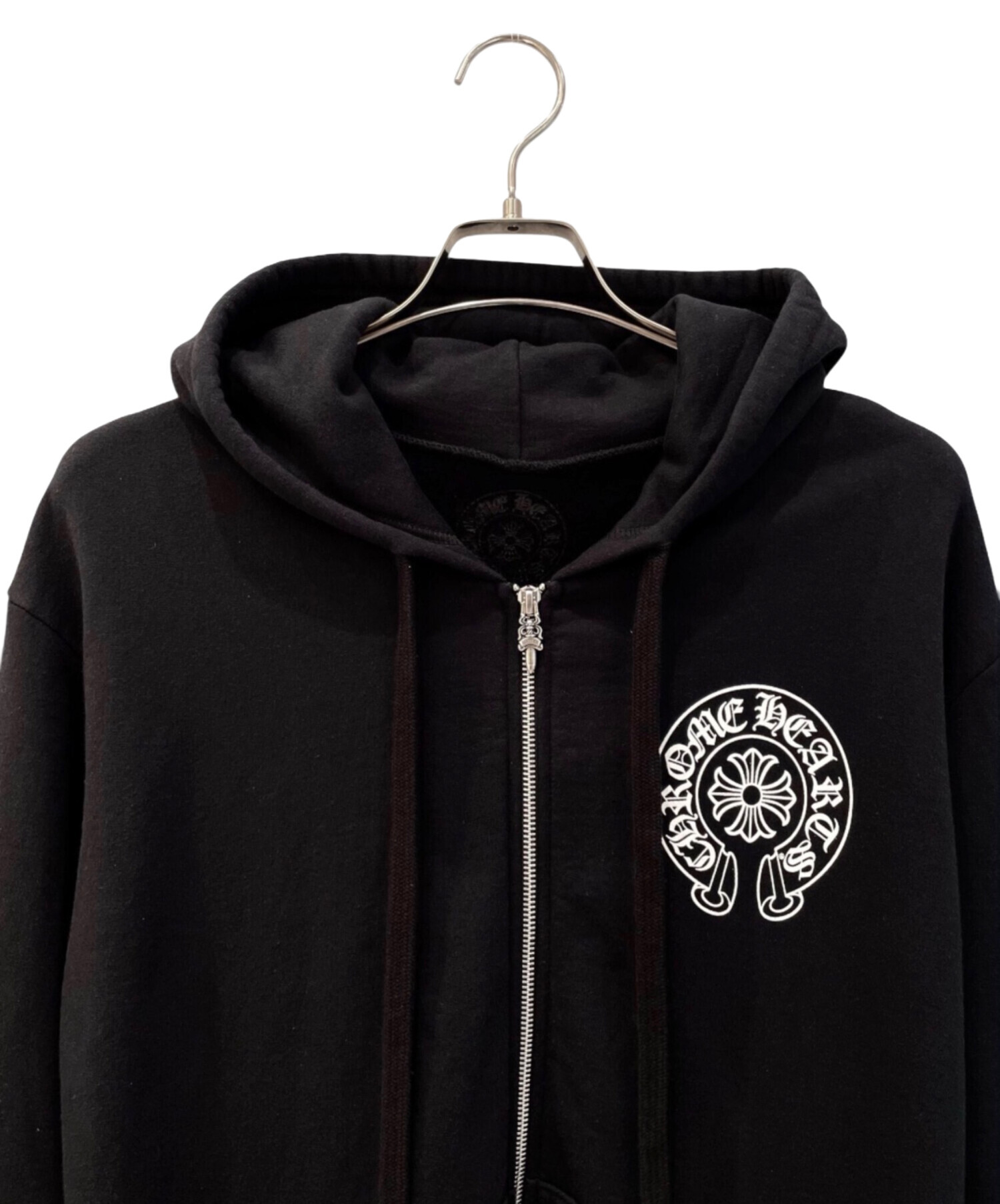 クロムハーツ ラスベガス限定 ホースシュー ジップパーカー X ブラック ダガー 中古・古着通販】CHROME HEARTS (クロムハーツ) ラスベガス限定 ユニ