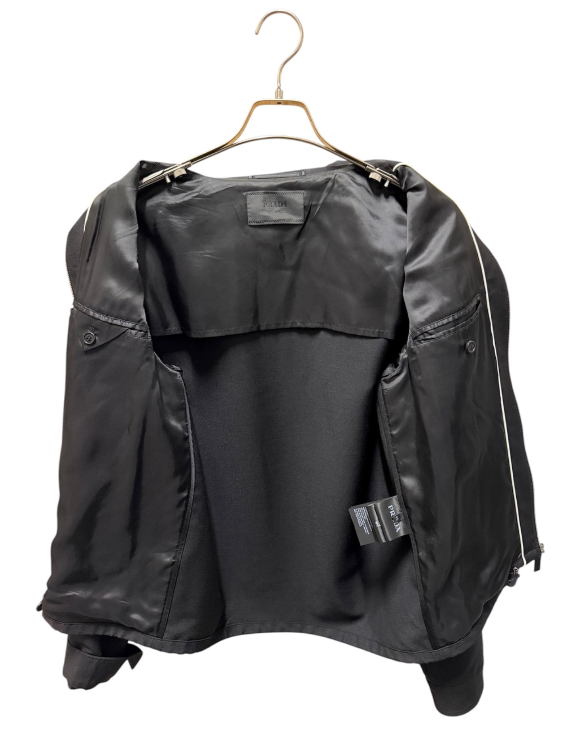 プラダ　ビンテージブルゾン　ブラック　サイズL〜XL 中古・古着通販】PRADA (プラダ) ジップアップブルゾン/ブルゾン
