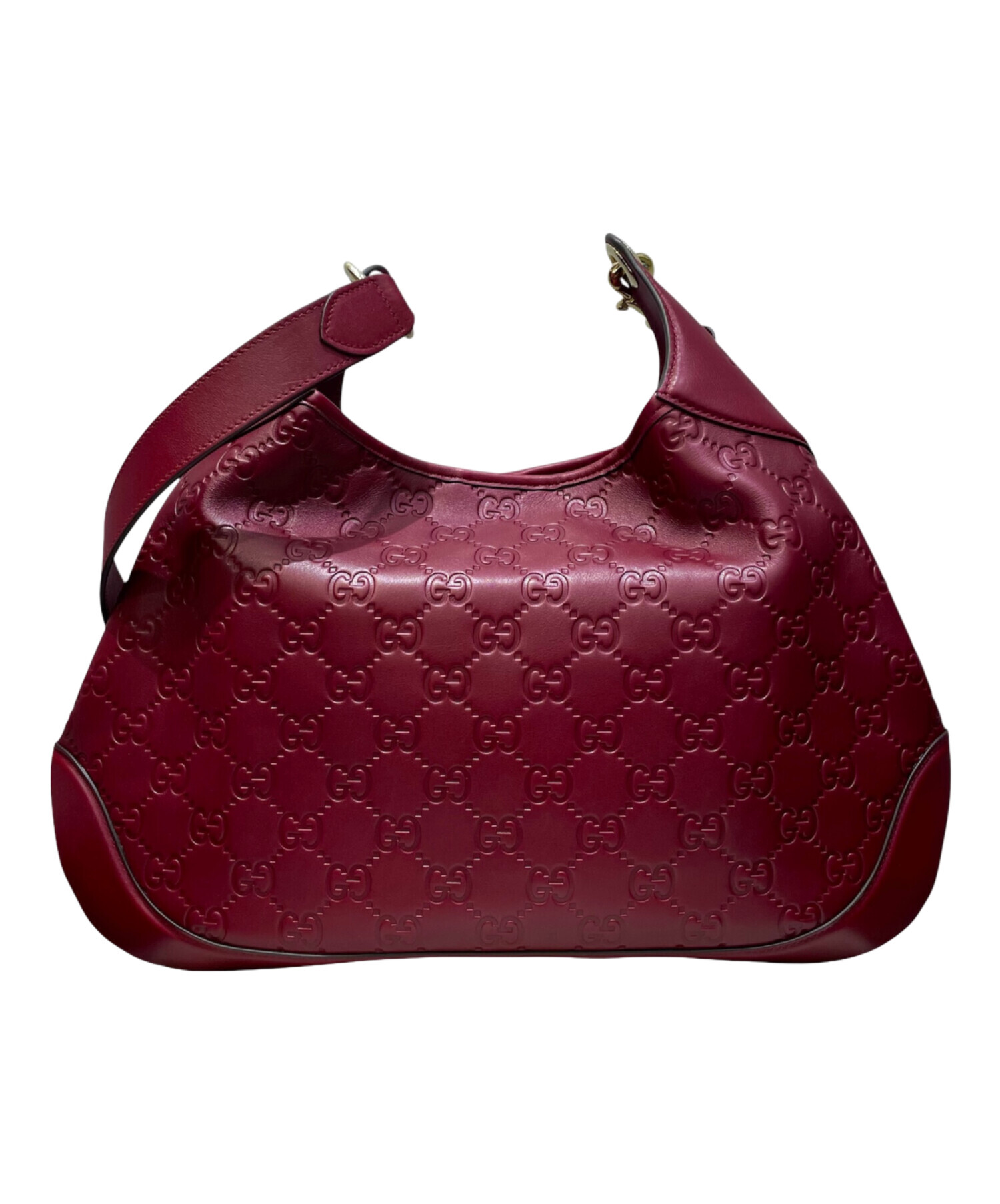 中古・古着通販】GUCCI (グッチ) グッチシマ/2WAYバッグ ワインレッド