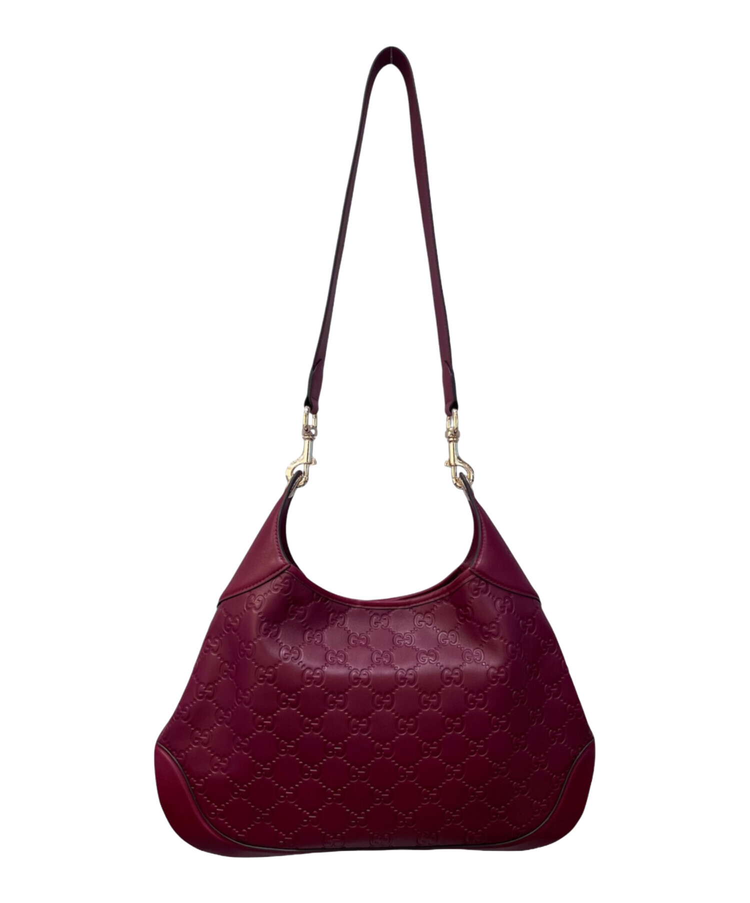 中古・古着通販】GUCCI (グッチ) グッチシマ/2WAYバッグ ワインレッド
