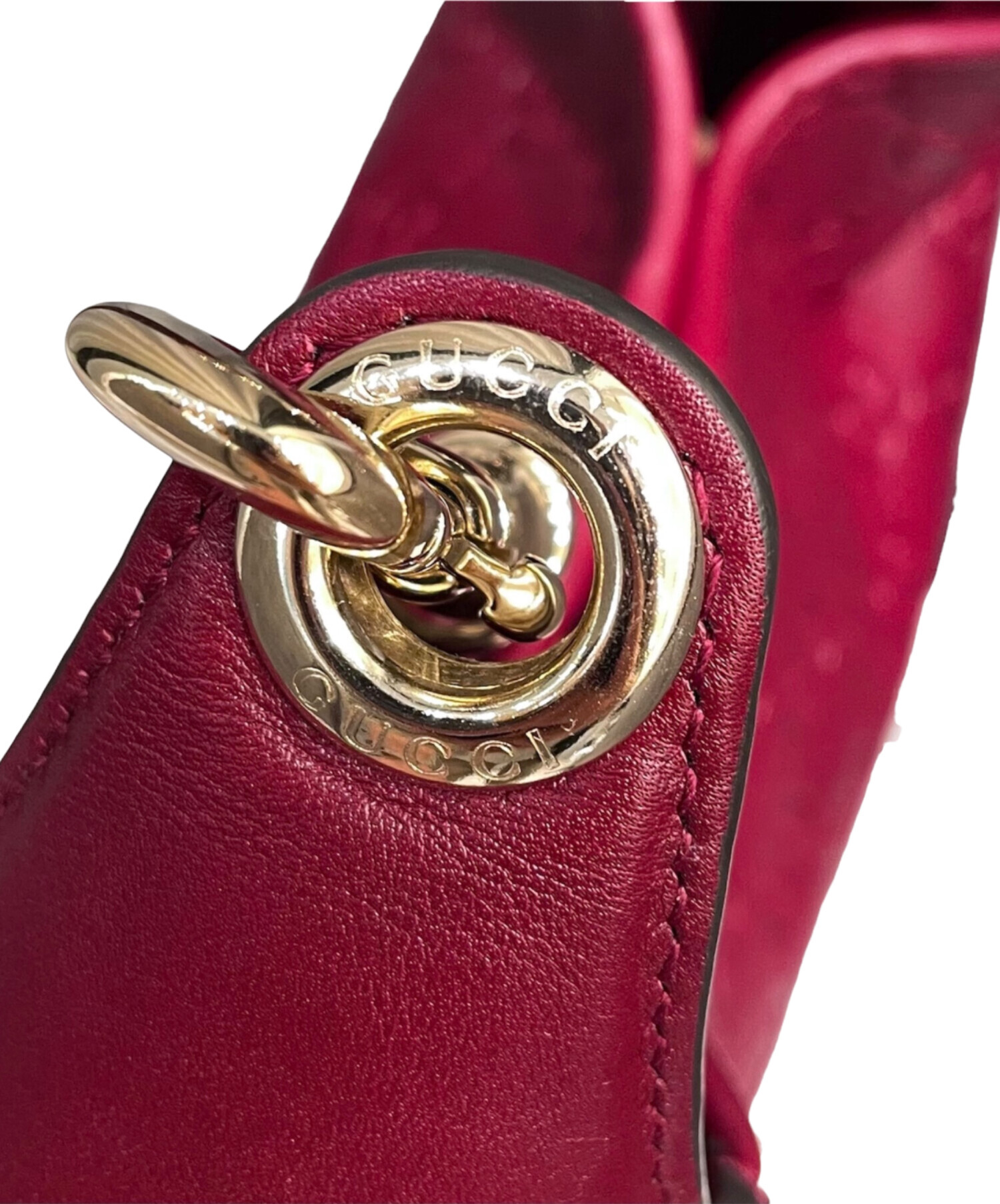 中古・古着通販】GUCCI (グッチ) グッチシマ/2WAYバッグ ワインレッド