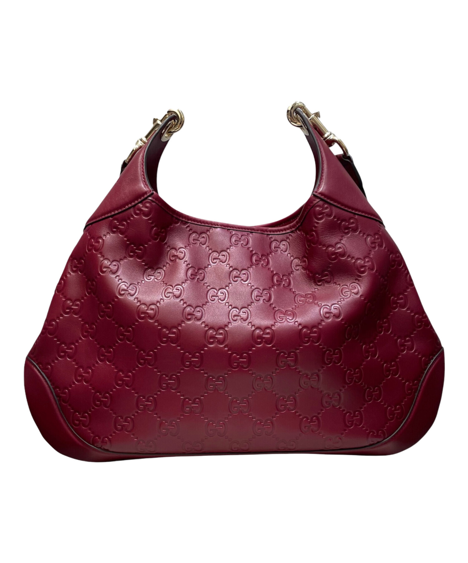 美品　グッチ  バッグ　2way 中古・古着通販】GUCCI (グッチ) グッチシマ/2WAYバッグ ワインレッド