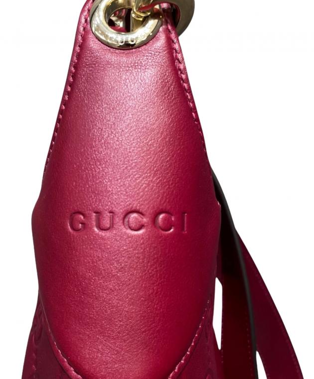 中古・古着通販】GUCCI (グッチ) グッチシマ/2WAYバッグ ワインレッド