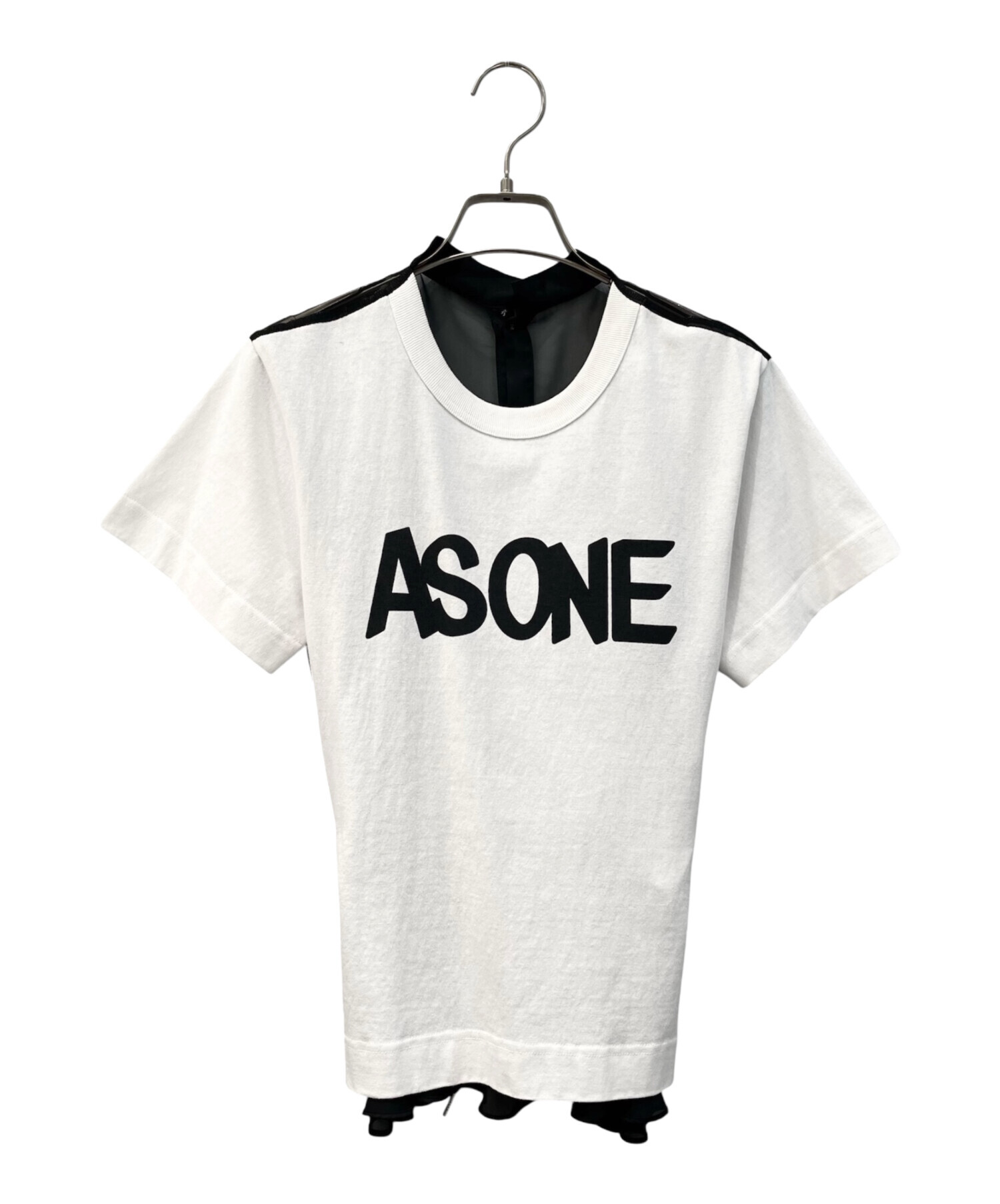 中古・古着通販】sacai (サカイ) バック切替Tシャツ ホワイト×ブラック
