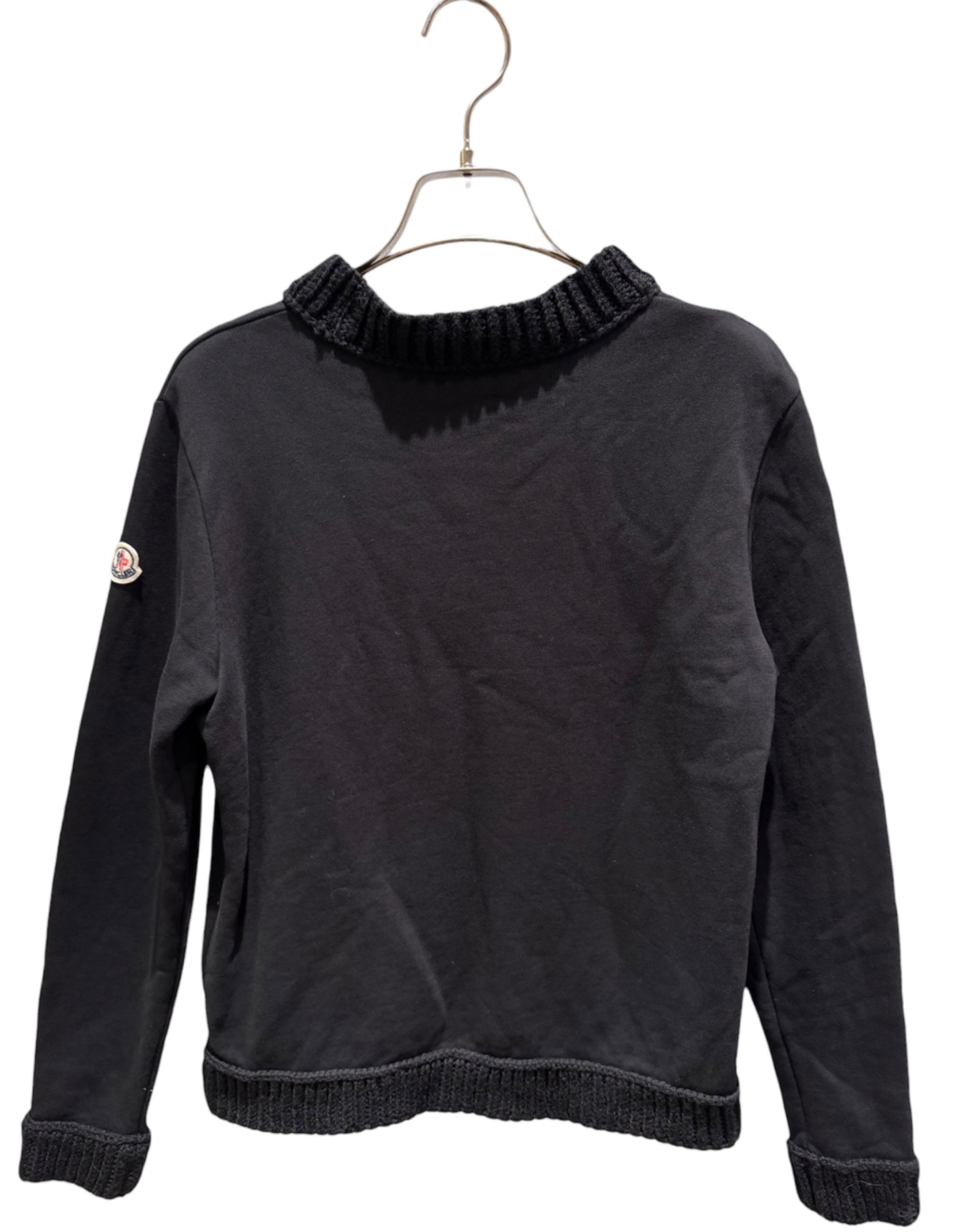 モンクレールセーター 中古・古着通販】MONCLER (モンクレール) 切替ロゴニット ブラック