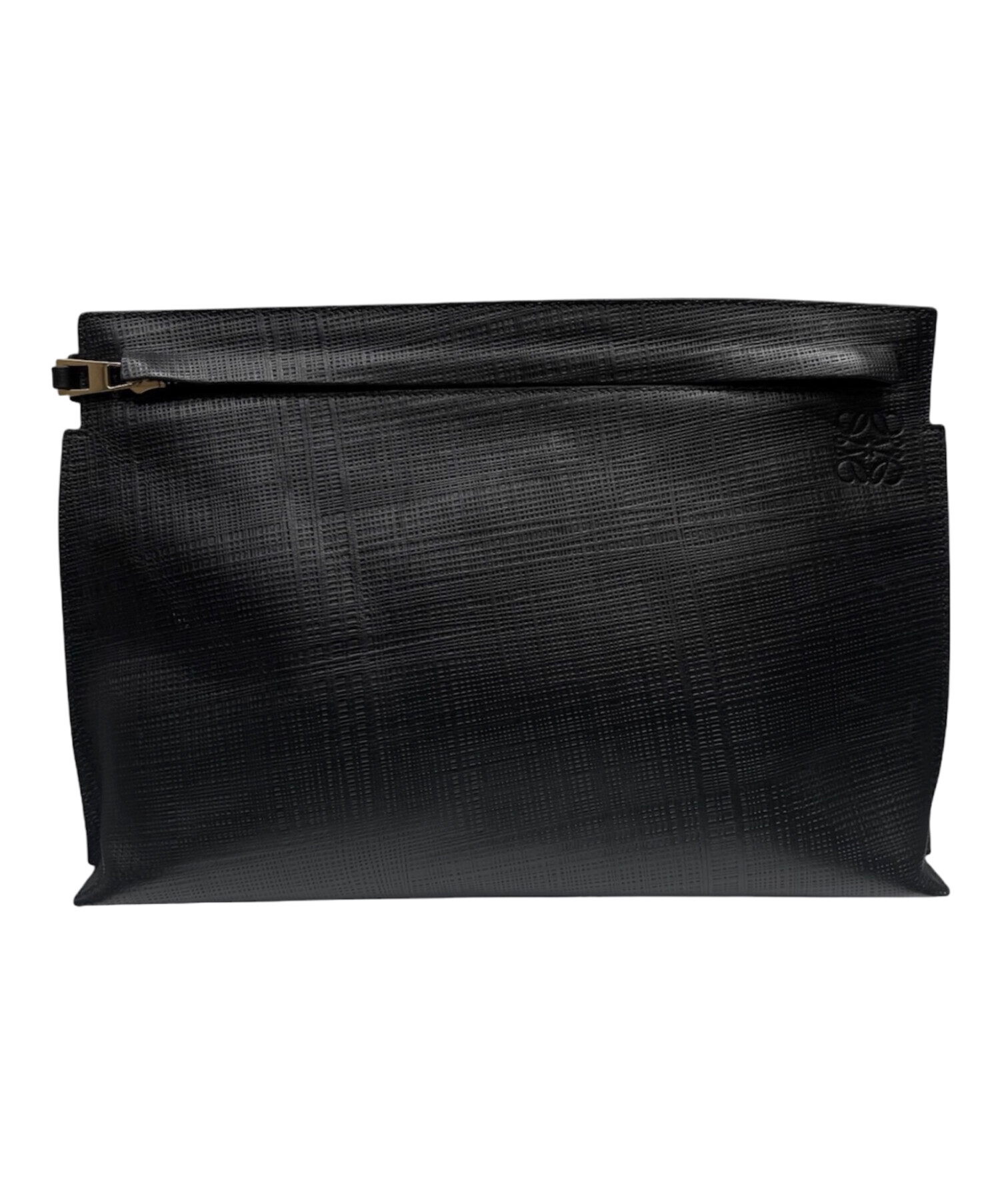 ✨️未使用級✨️ LOEWE クラッチバッグ ファー ブラック 黒色 レザー ロゴ 中古・古着通販】LOEWE (ロエベ) T-POUCH LINEN クラッチバッグ