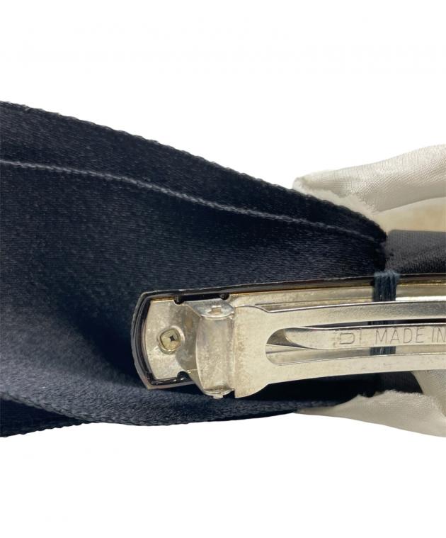 中古・古着通販】CHANEL (シャネル) カメリアリボン バレッタ ブラック