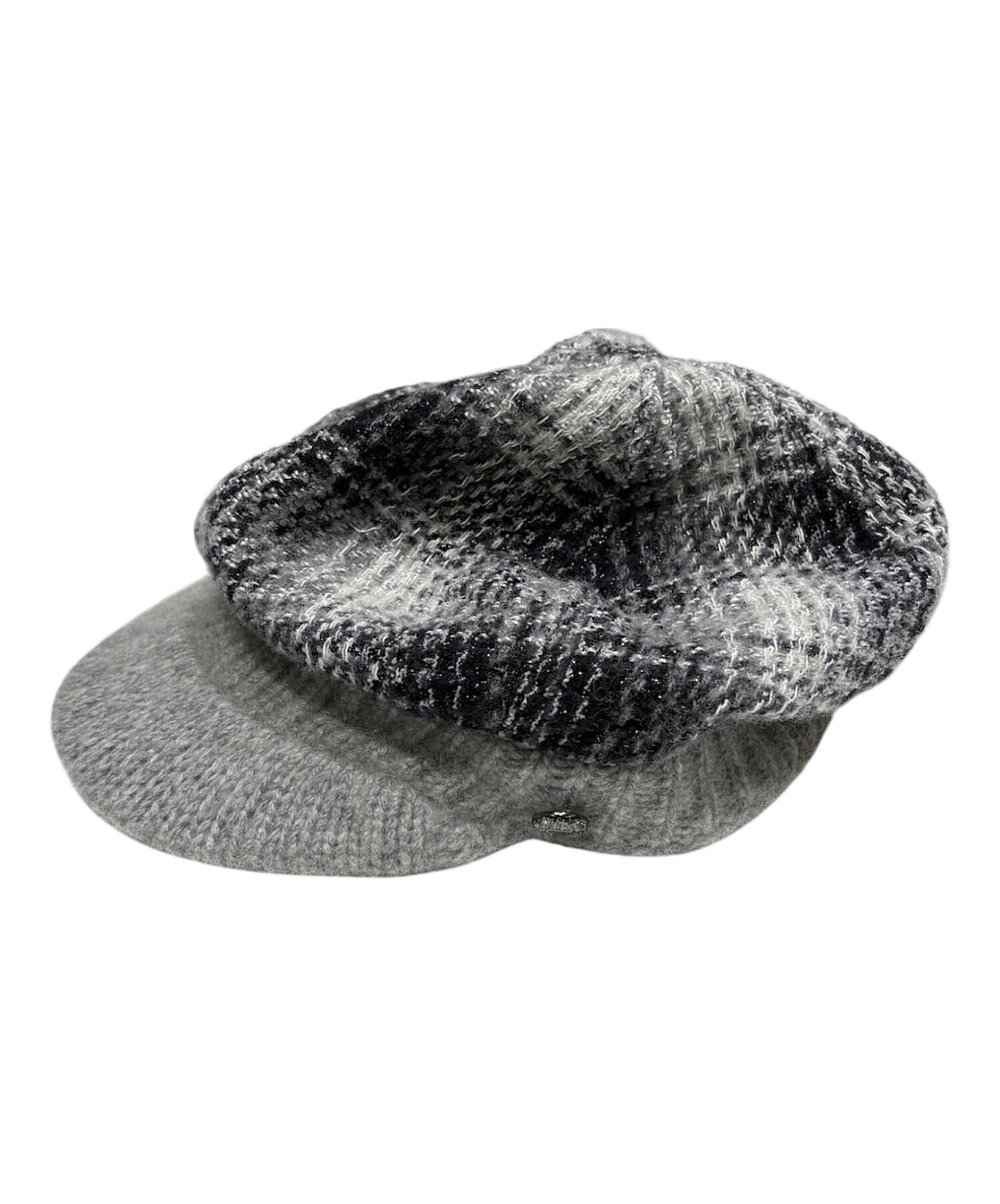 中古・古着通販】CHANEL (シャネル) カシミヤ混ニットキャップ グレー