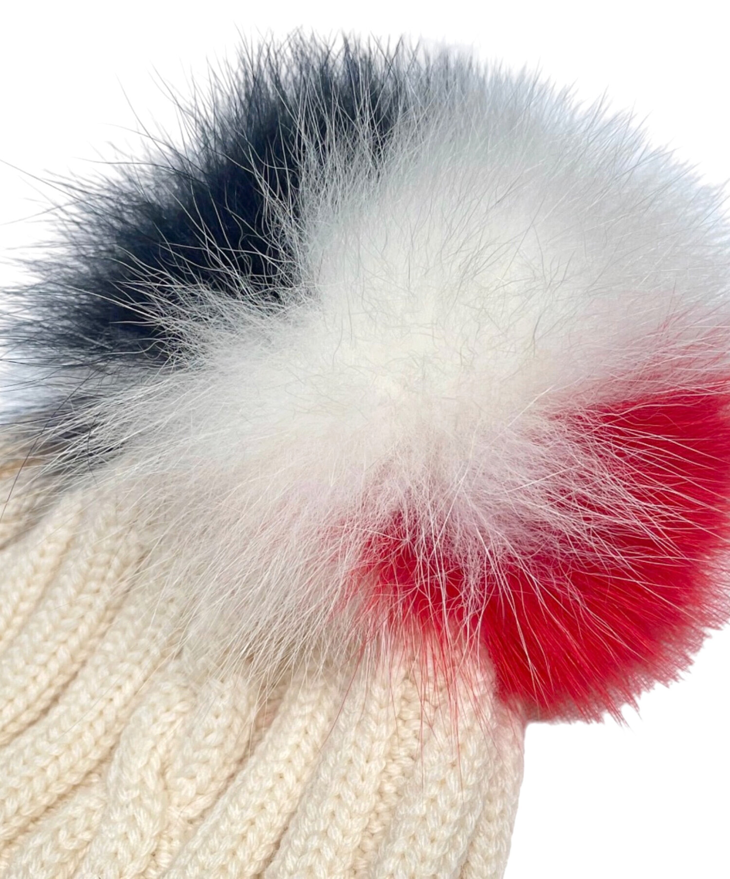 中古・古着通販】MONCLER (モンクレール) フォックスファーニット帽