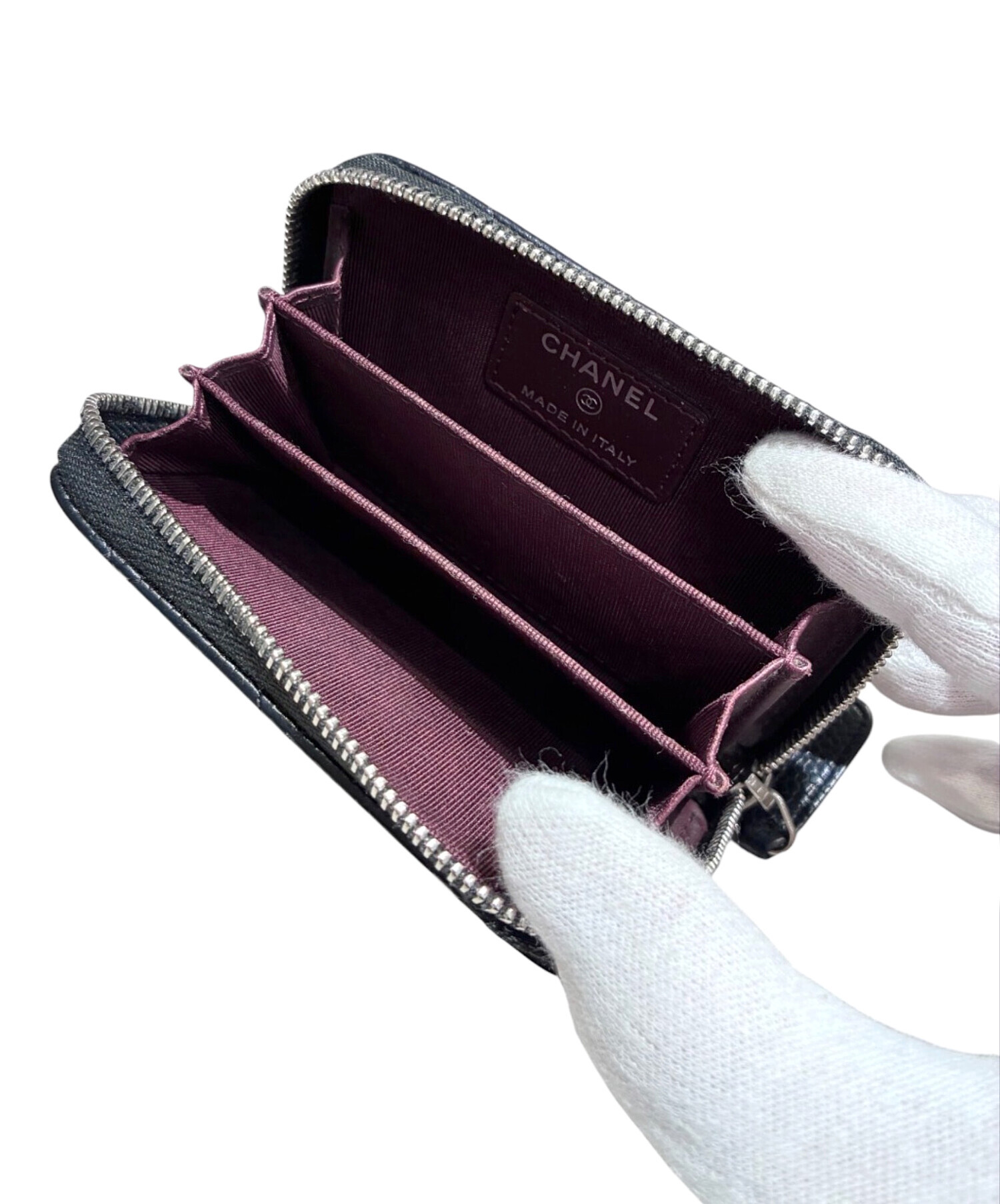 中古・古着通販】CHANEL (シャネル) マトラッセ キャビアスキン カード 