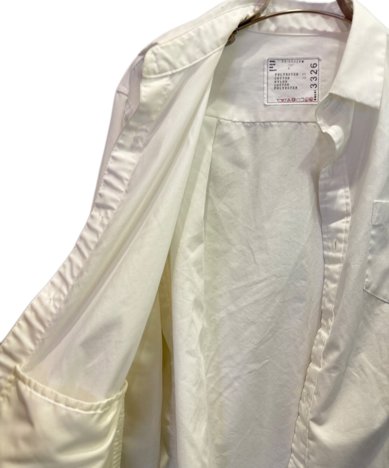 中古・古着通販】sacai (サカイ) 24SS Cotton Poplin Shirt ドッキング
